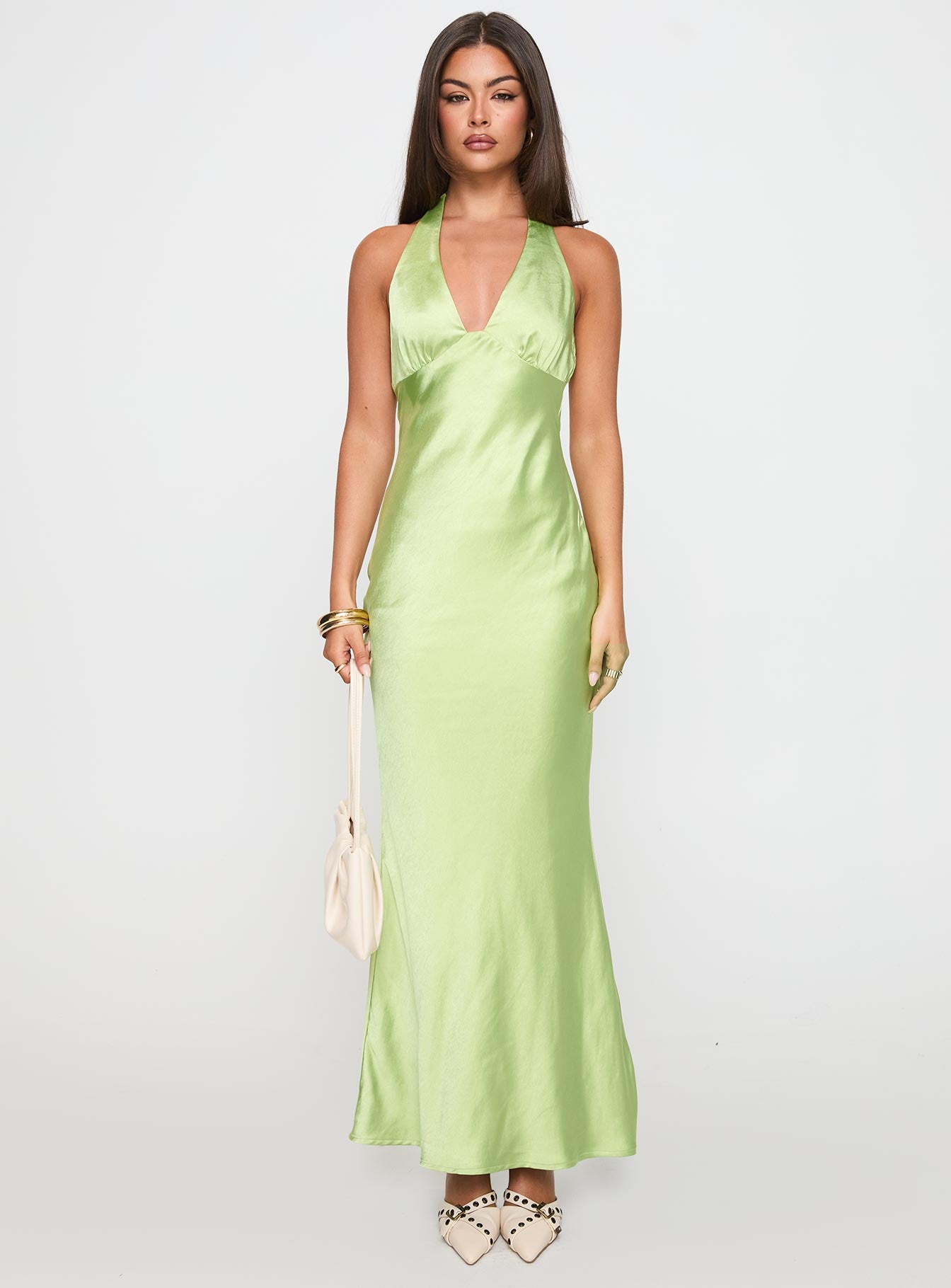Gloriana Halter Maxi Dress Green、mySite、solidvoid