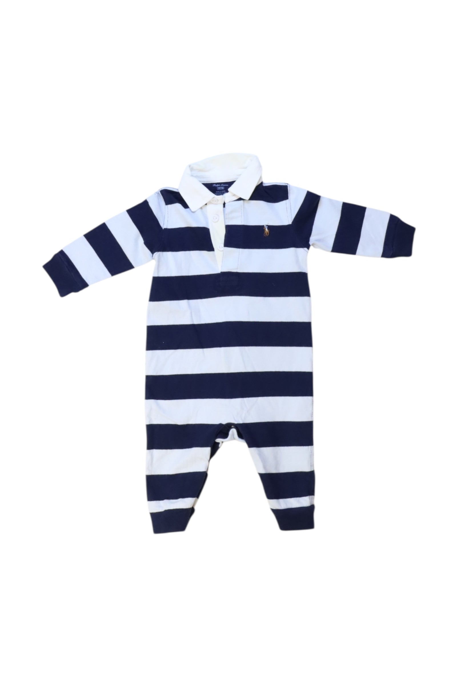 Ralph Lauren Striped Long Sleeve Romper 3-6M、mySite、g9winljtr