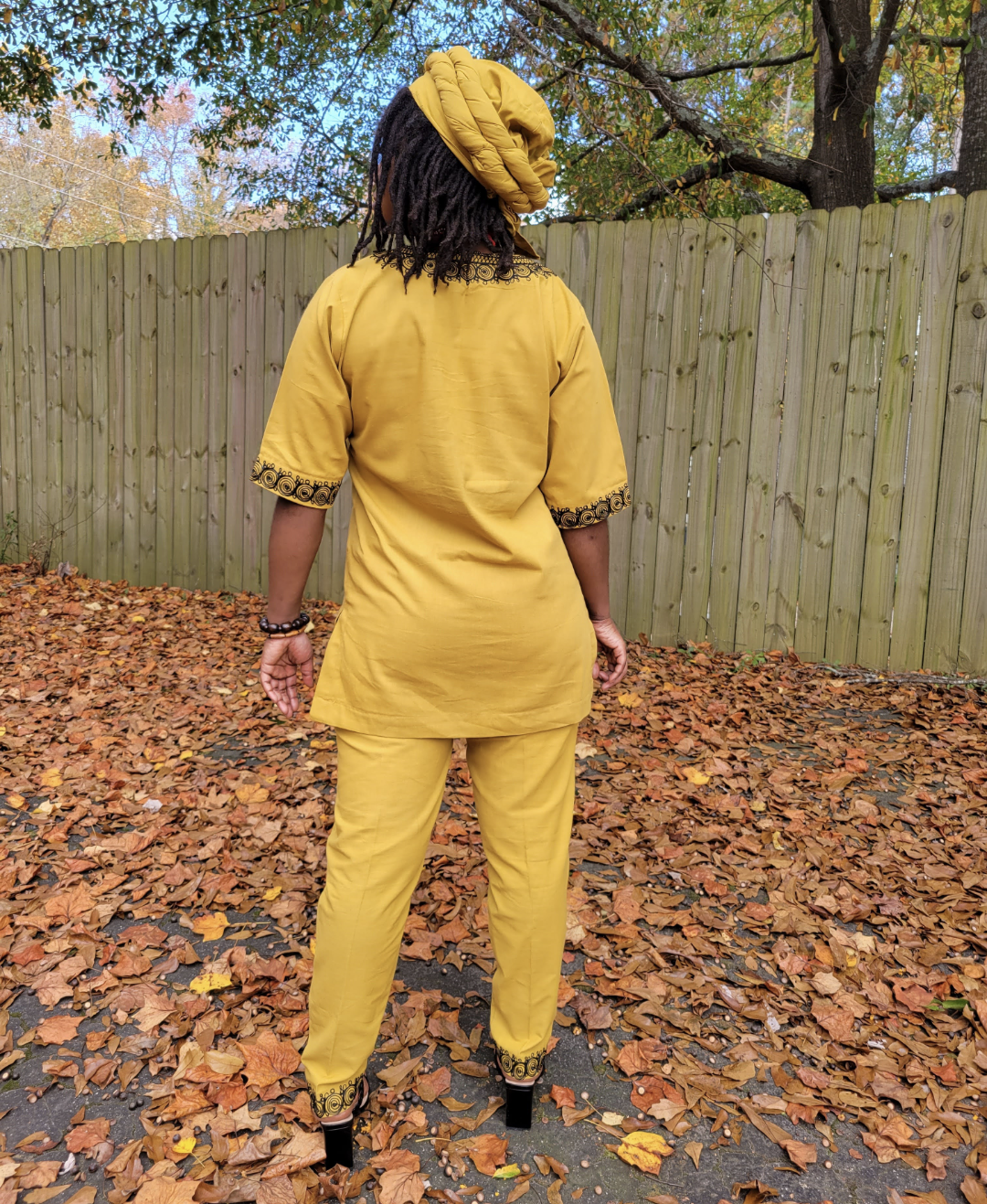 Biodun African Embroidered Dashiki Top and pants - DPDCM301TP、mySite、solidvoid