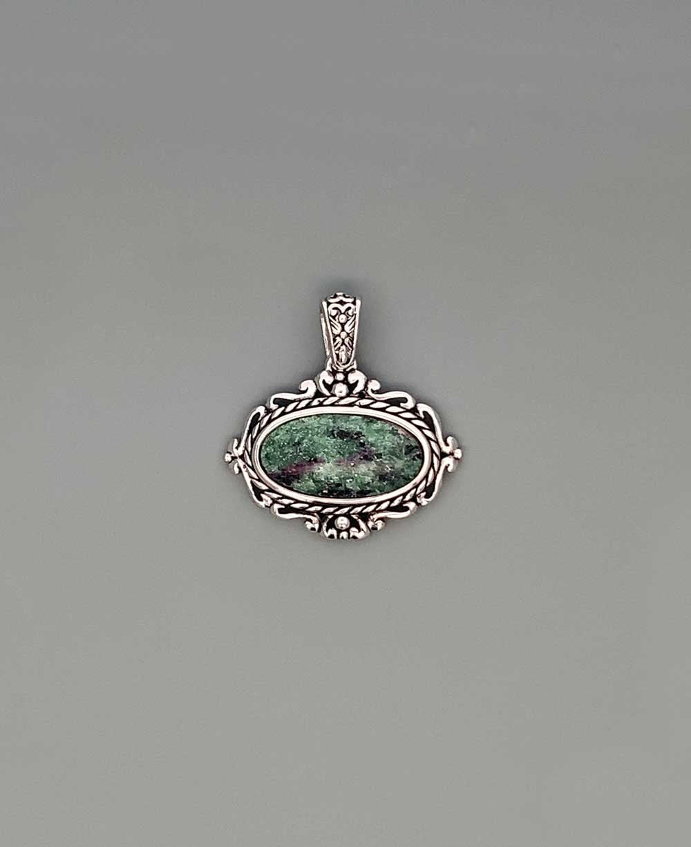 Sterling Silver Ruby Zoisite Pendant、mySite、topwebapps