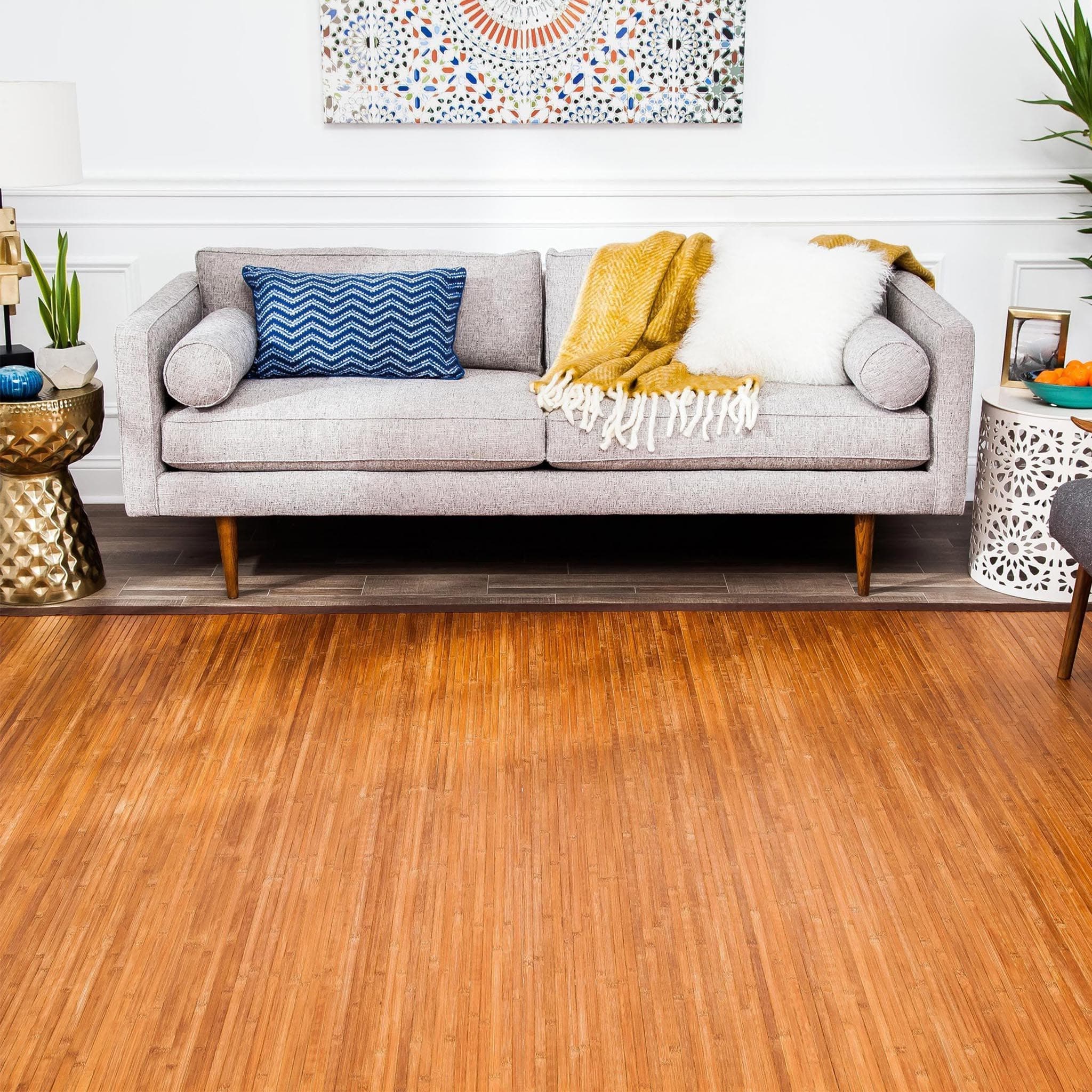 Contemporary Chocolate Bamboo Rug、mySite、neckold