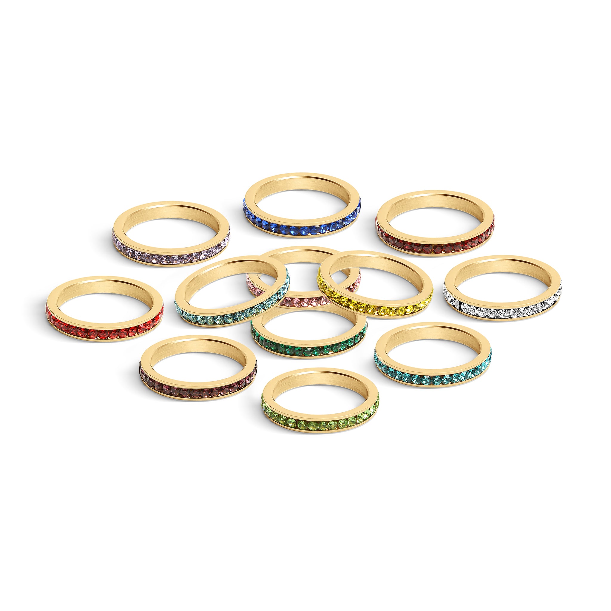 18K Gold PVD Stainless Steel CZ Eternity Ring / ETR3000、mySite、dreamappss