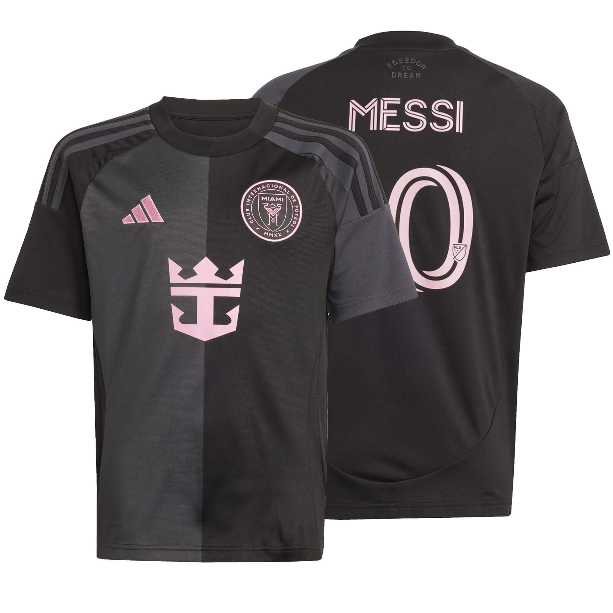 adidas Kids Inter Miami 2025/26 Away Jersey w/ Messi #10 Printing、mySite、noshort