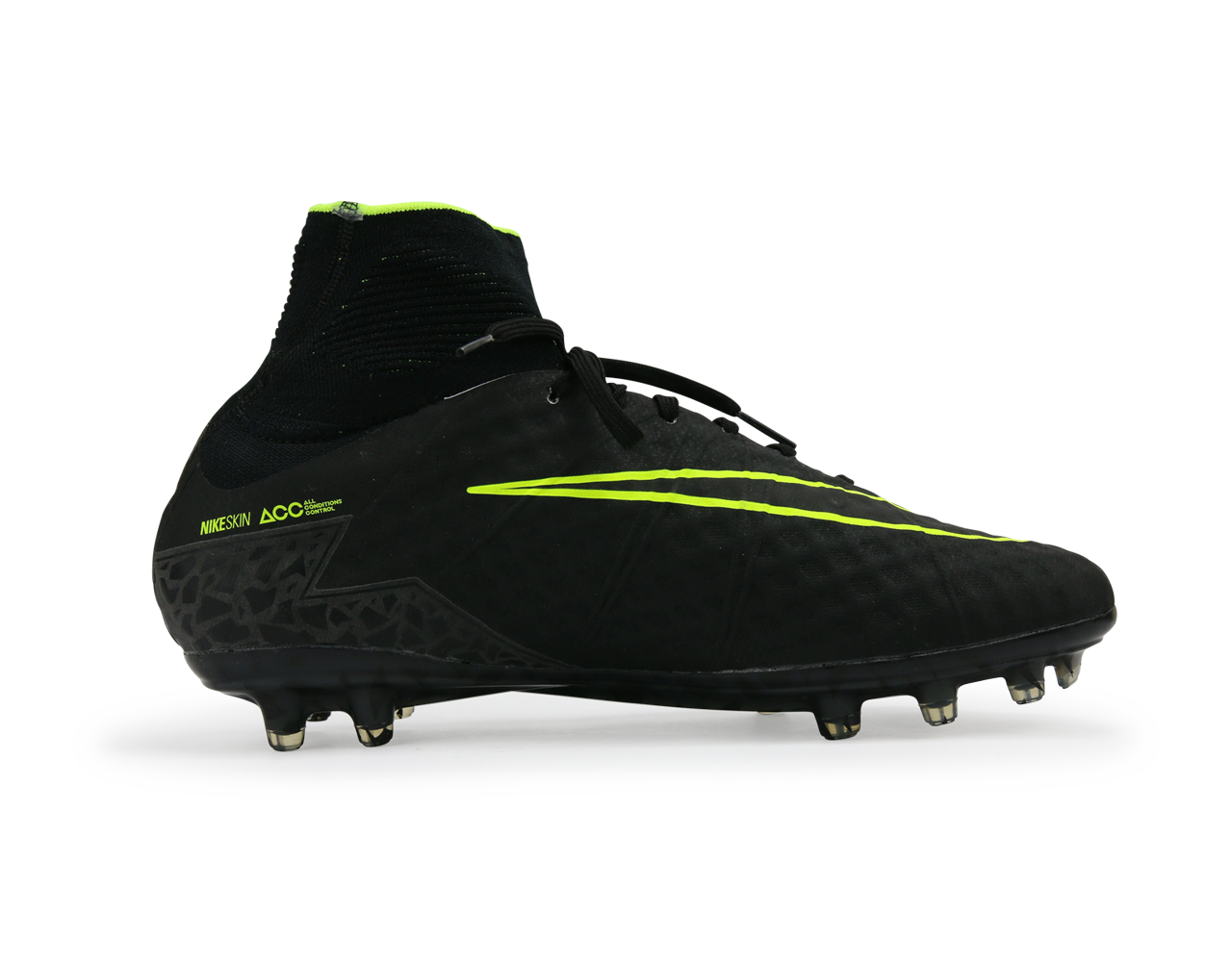 Nike Men's Hypervenom Phantom II FG Black/Black/Volt、mySite、noshort