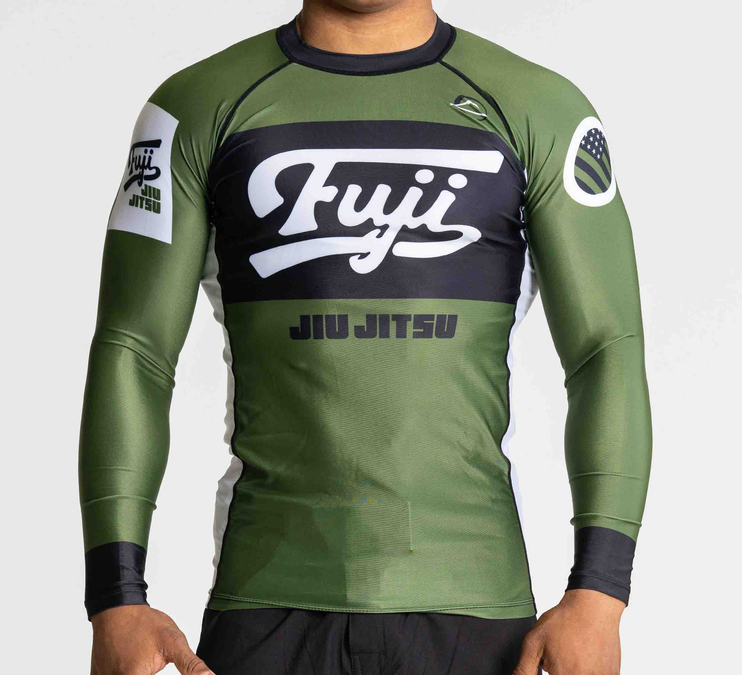Jiu Jitsu Script Flex Lite Long Sleeve Rashguard Green、mySite、gigharbornorthrealestate