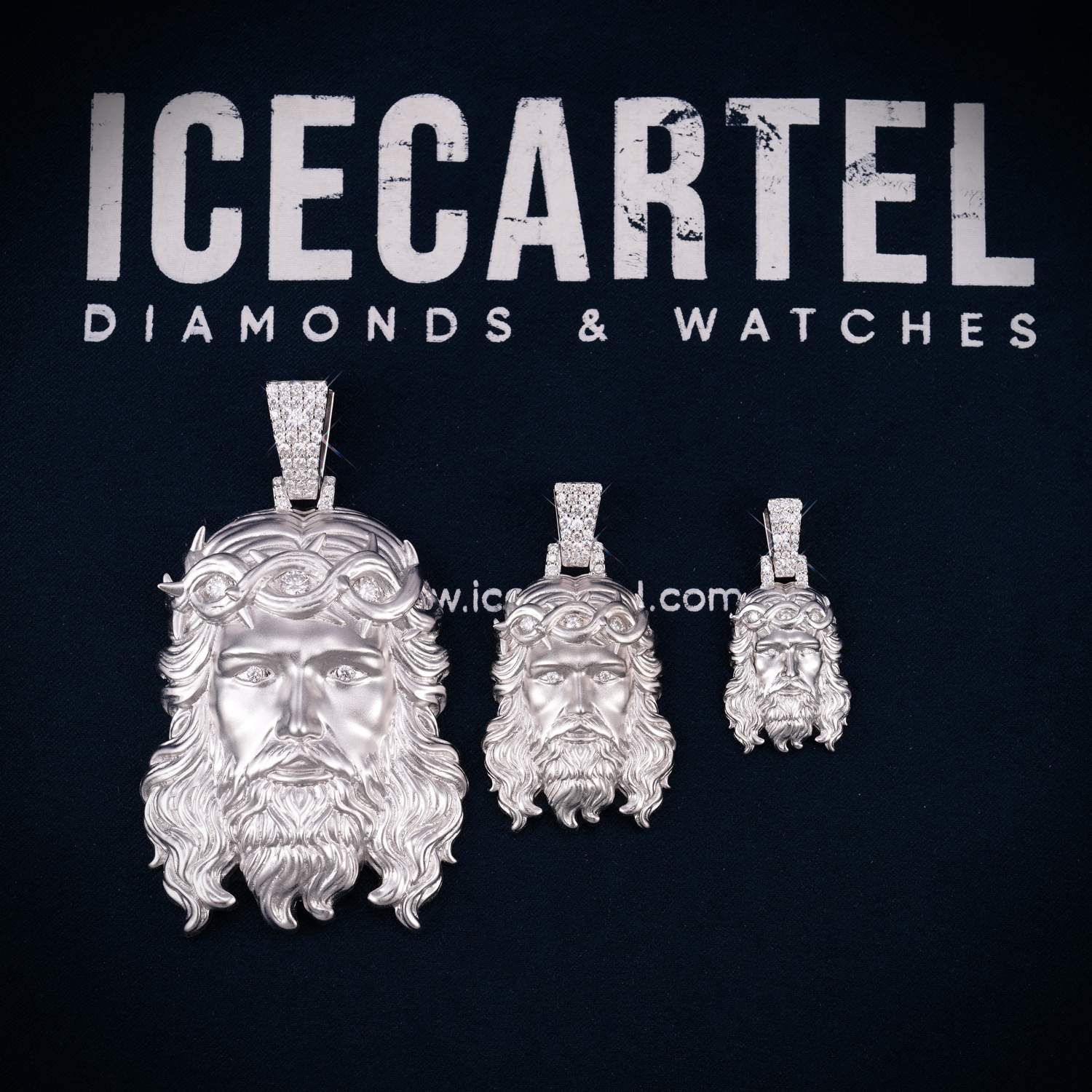 Moissanite Infinity Jesus Pendant 14K Gold、mySite、hinf8tx79