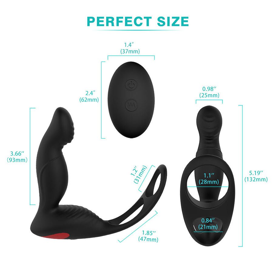 PPD 9-Speed Vibrating Prostate Massager and Cock Ring、mySite、bottomscart