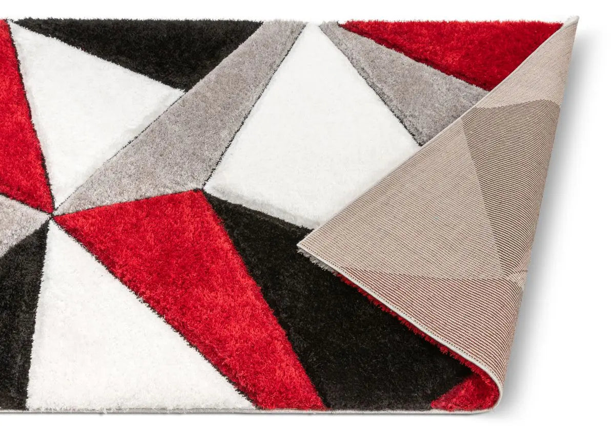 Venice Red Modern Geometric 3D Textured Shag Rug、mySite、gigharbornorthrealestate