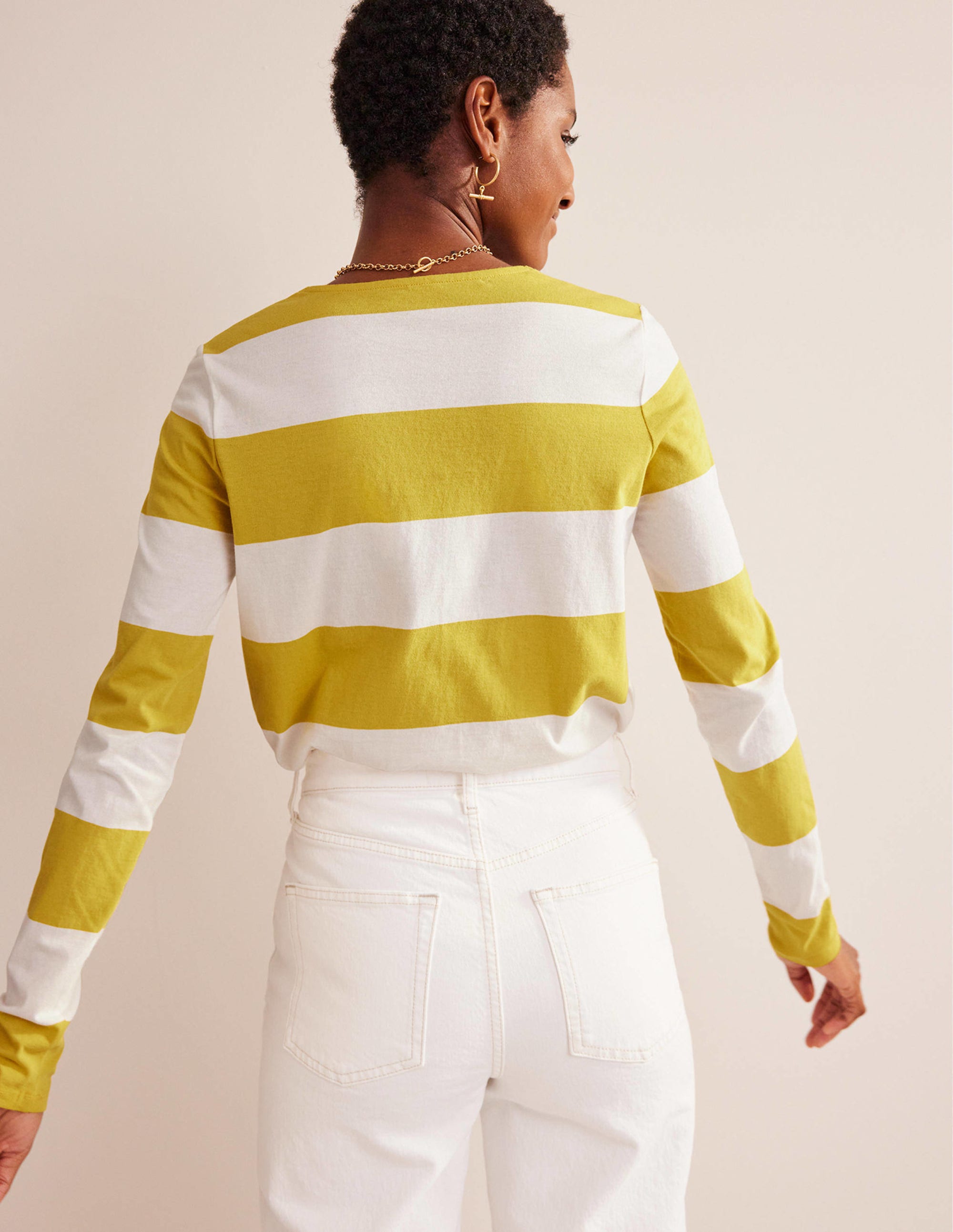  Bea Long Sleeve Breton-Ivory, Yellow、mySite、ashleygrahame