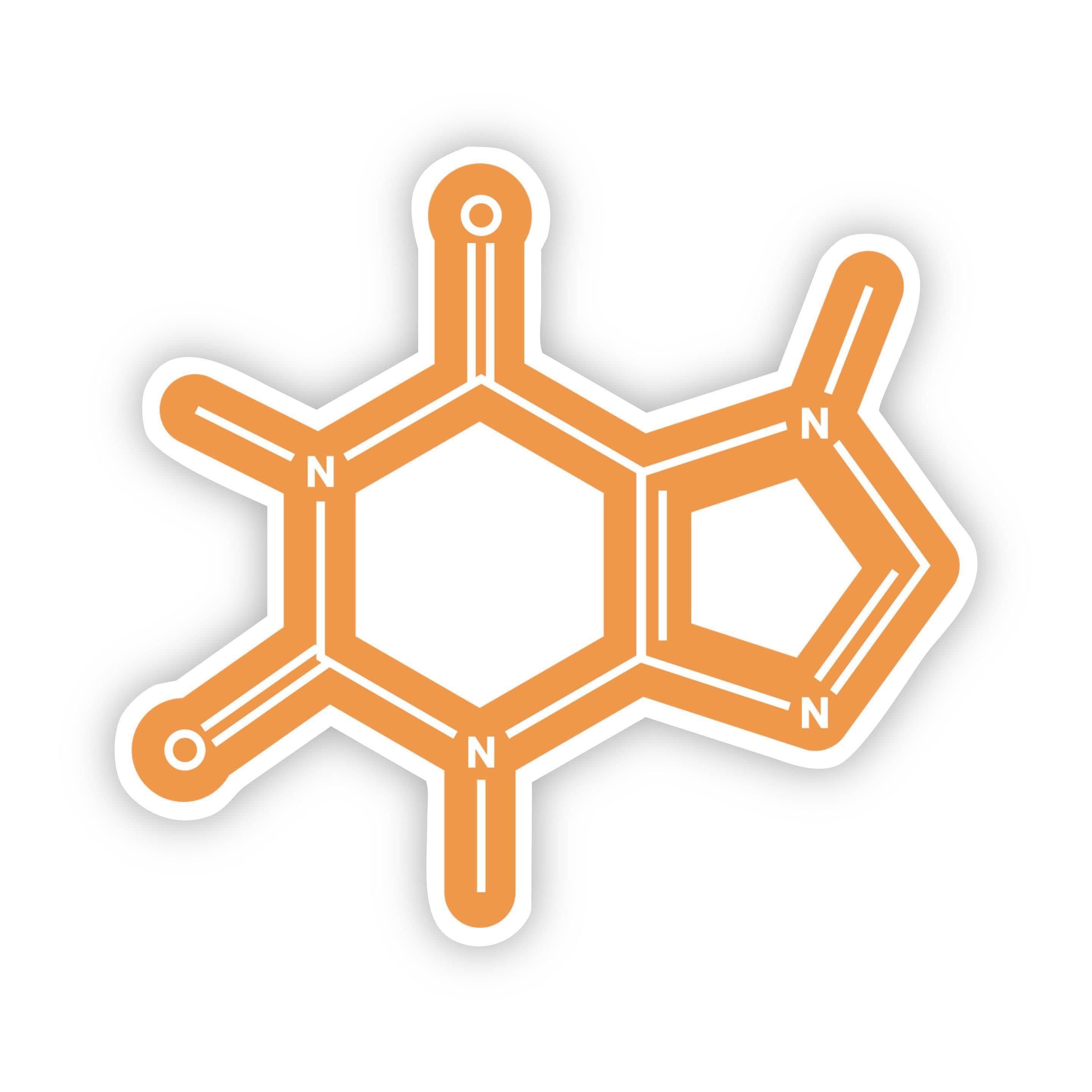 Caffeine Chemistry Orange Sticker、mySite、elrpsem3k