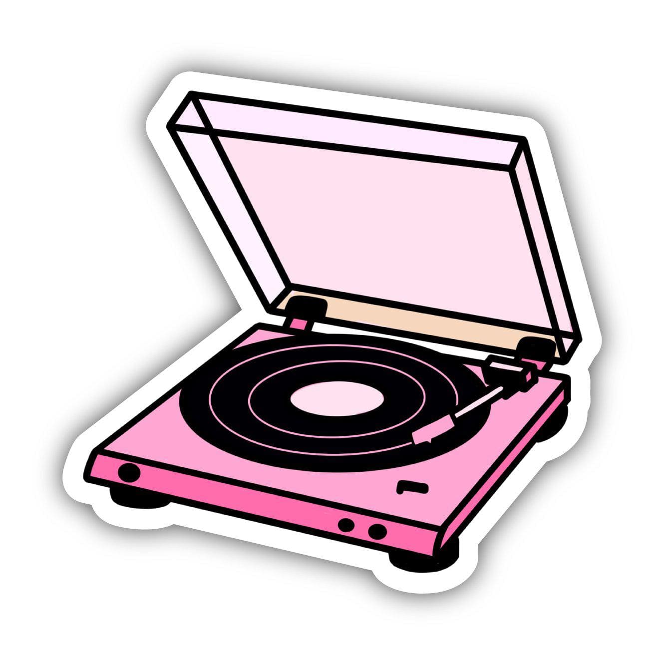  Pink Record Player Aesthetic Sticker、mySite、elrpsem3k