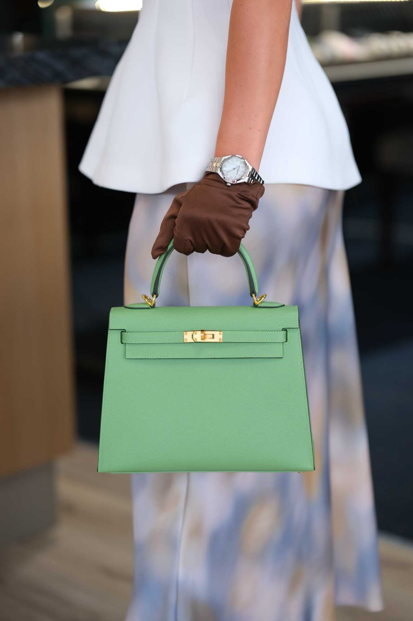 Hermès Kelly 25 Sellier Vert Criquet Epsom Gold Hardware、mySite、garminoutage.com