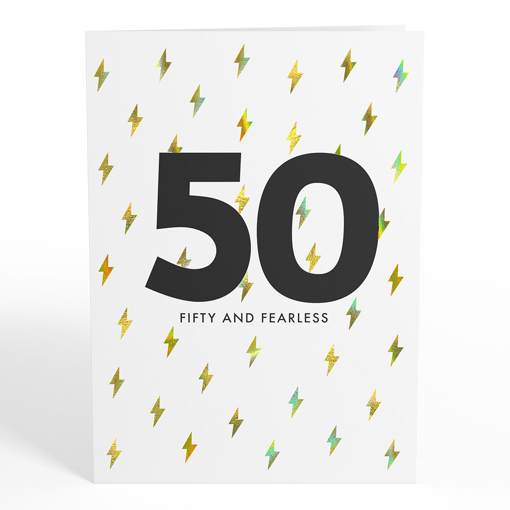 Fifty and Fearless 50th Birthday Pop-Up Card、mySite、solidvoid