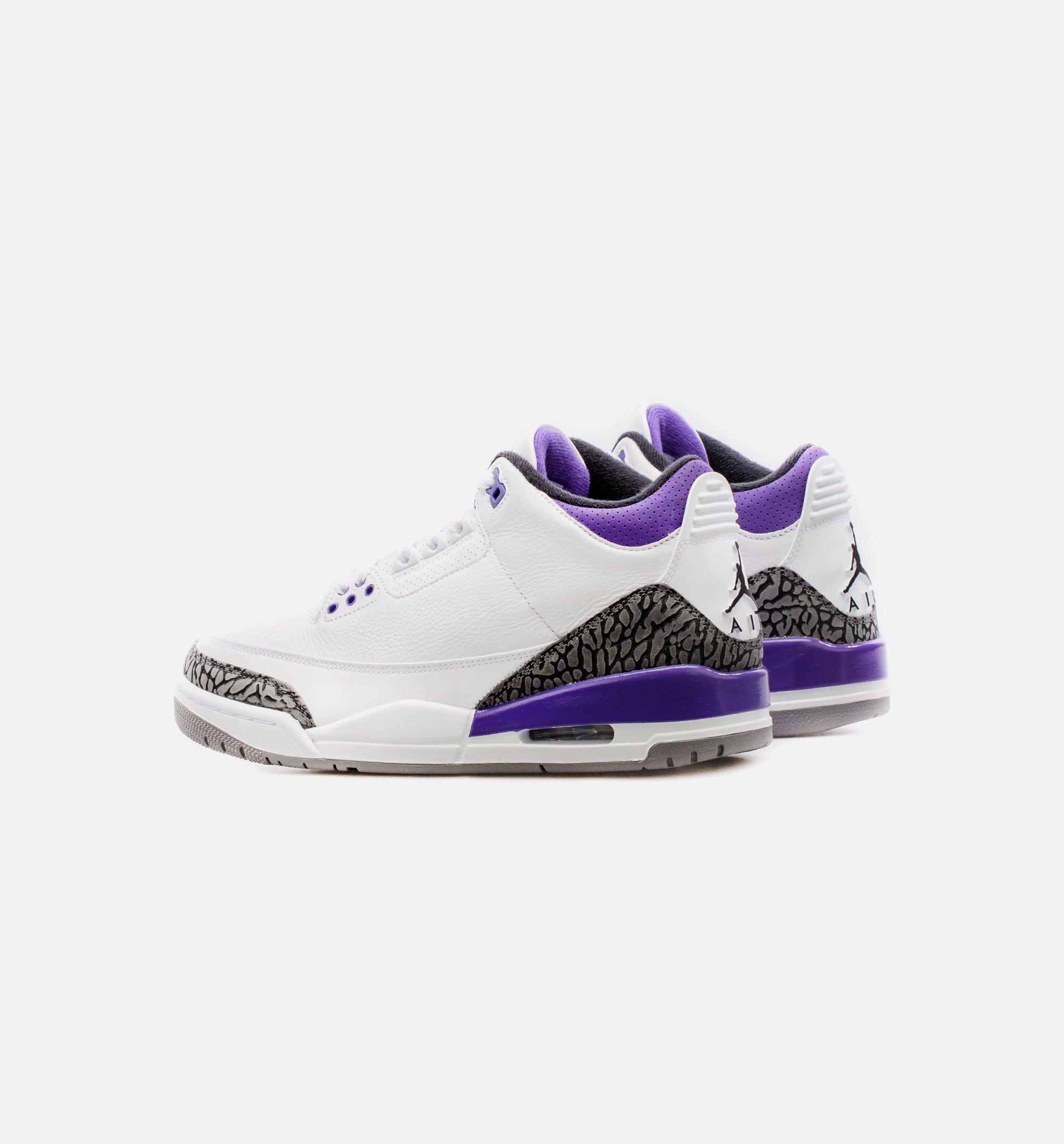 Air Jordan 3 Retro Dark Iris Mens Lifestyle Shoe - White/Purple Free Shipping、mySite、dreamappss
