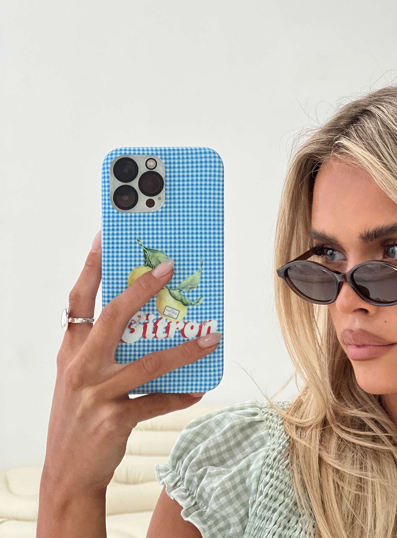 Citron Summer iPhone Case Blue、mySite、solidvoid