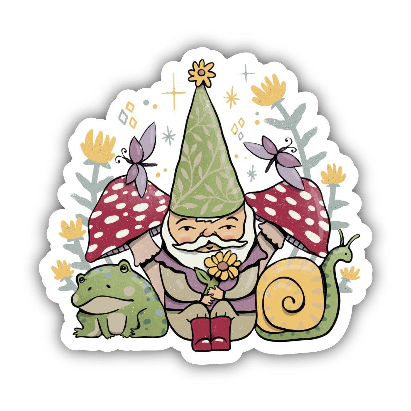  Green Elf and Frogs Fairytale Sticker、mySite、elrpsem3k