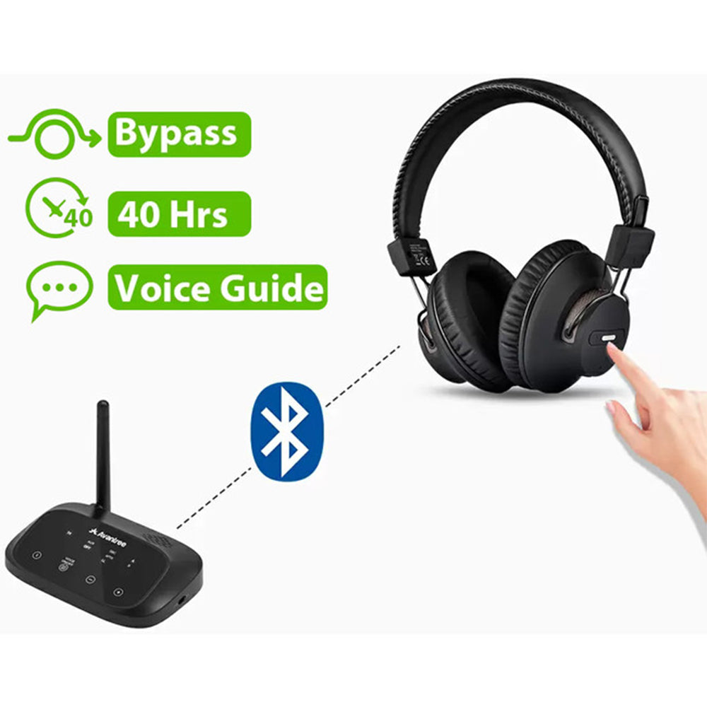 Avantree HT5009 Wireless Headphones for TV with Bluetooth Transmitter (50m Range)、mySite、camillekostekn