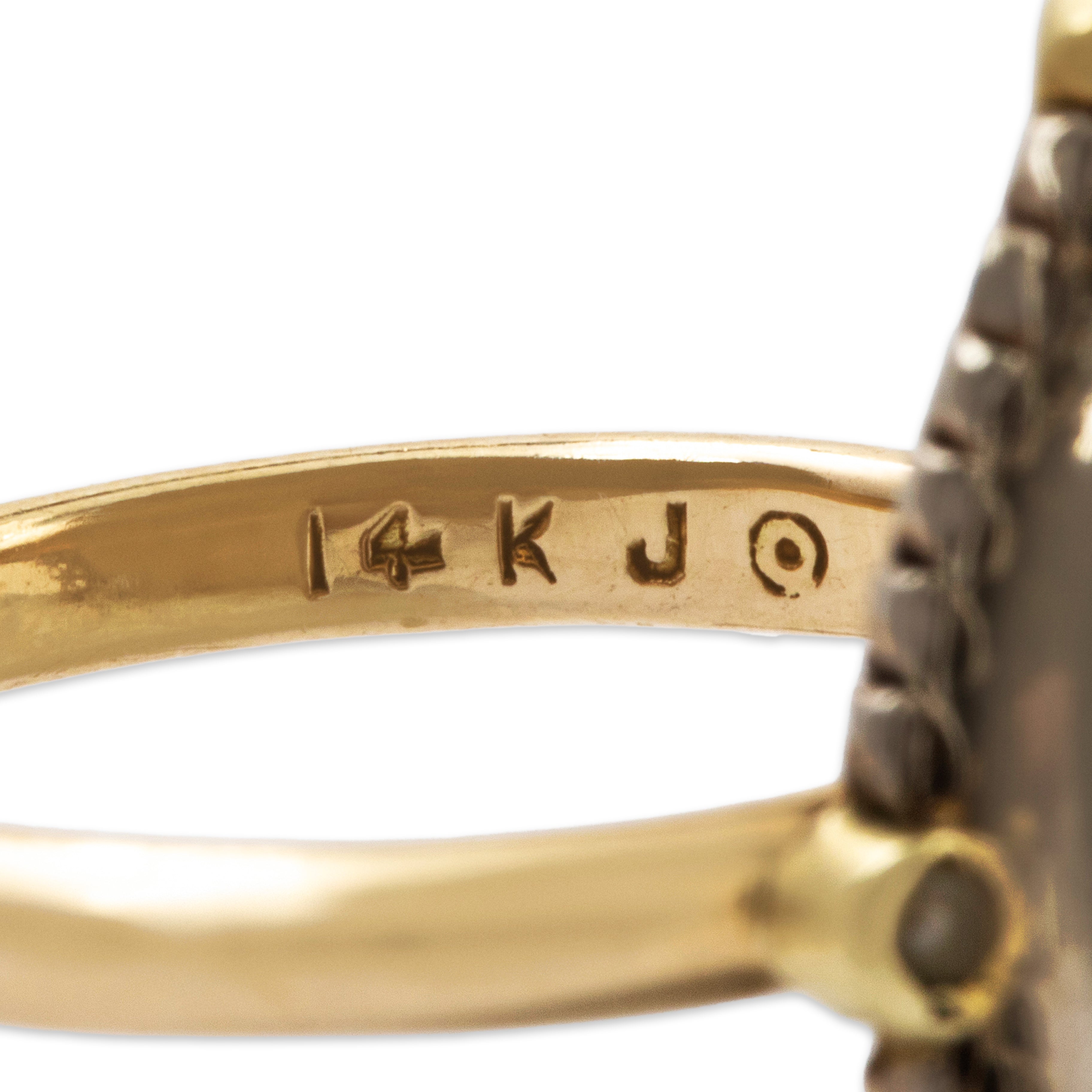 Antique 14k Yellow Gold Onyx Diamond Pearl Art Deco Ring 2.25、mySite、hinf8tx79