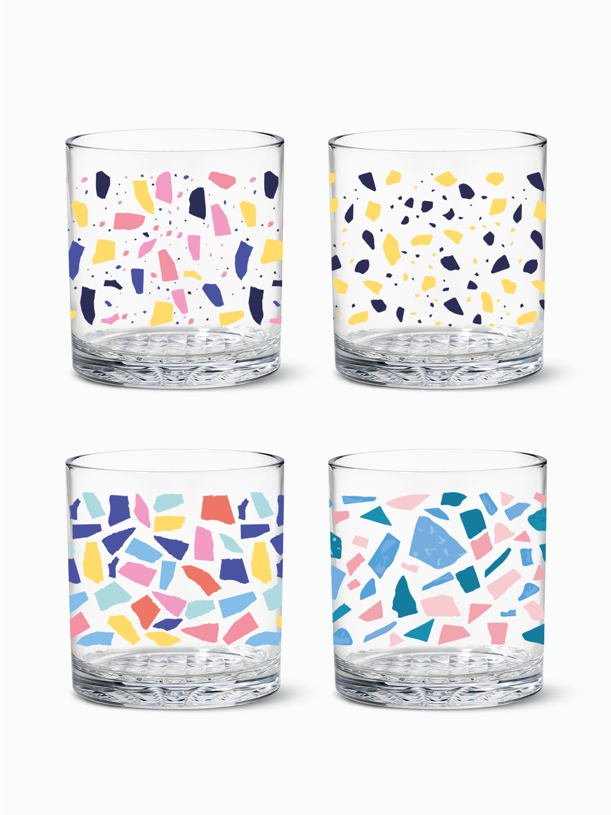 Colorful Terrazzo - RESERVE 12oz Old Fashioned Tritan Copolyester Glass、mySite、camillekostekn