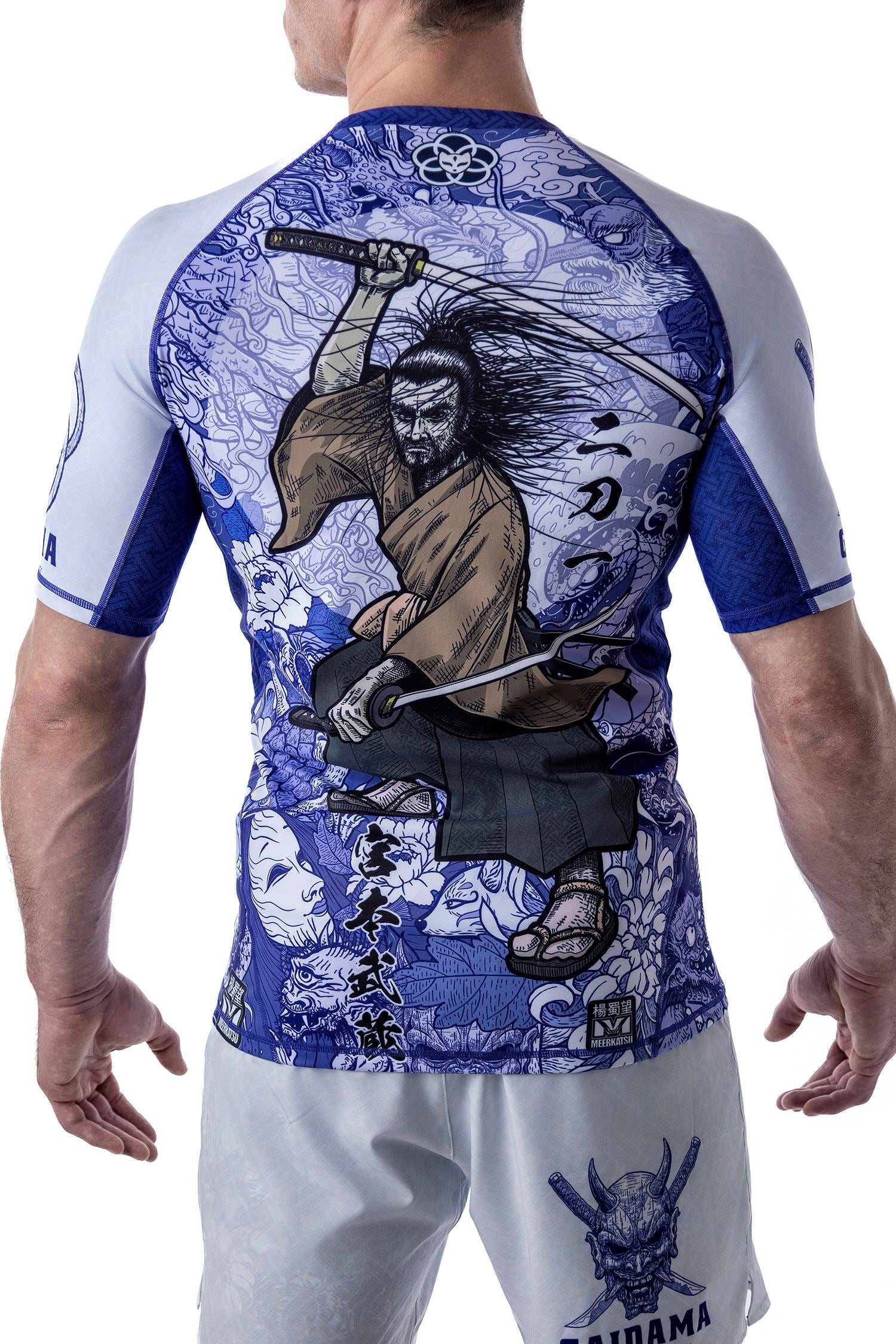 Men's Miyamoto Musashi Jiu Jitsu Rashguard - Short Sleeve、mySite、gigharbornorthrealestate