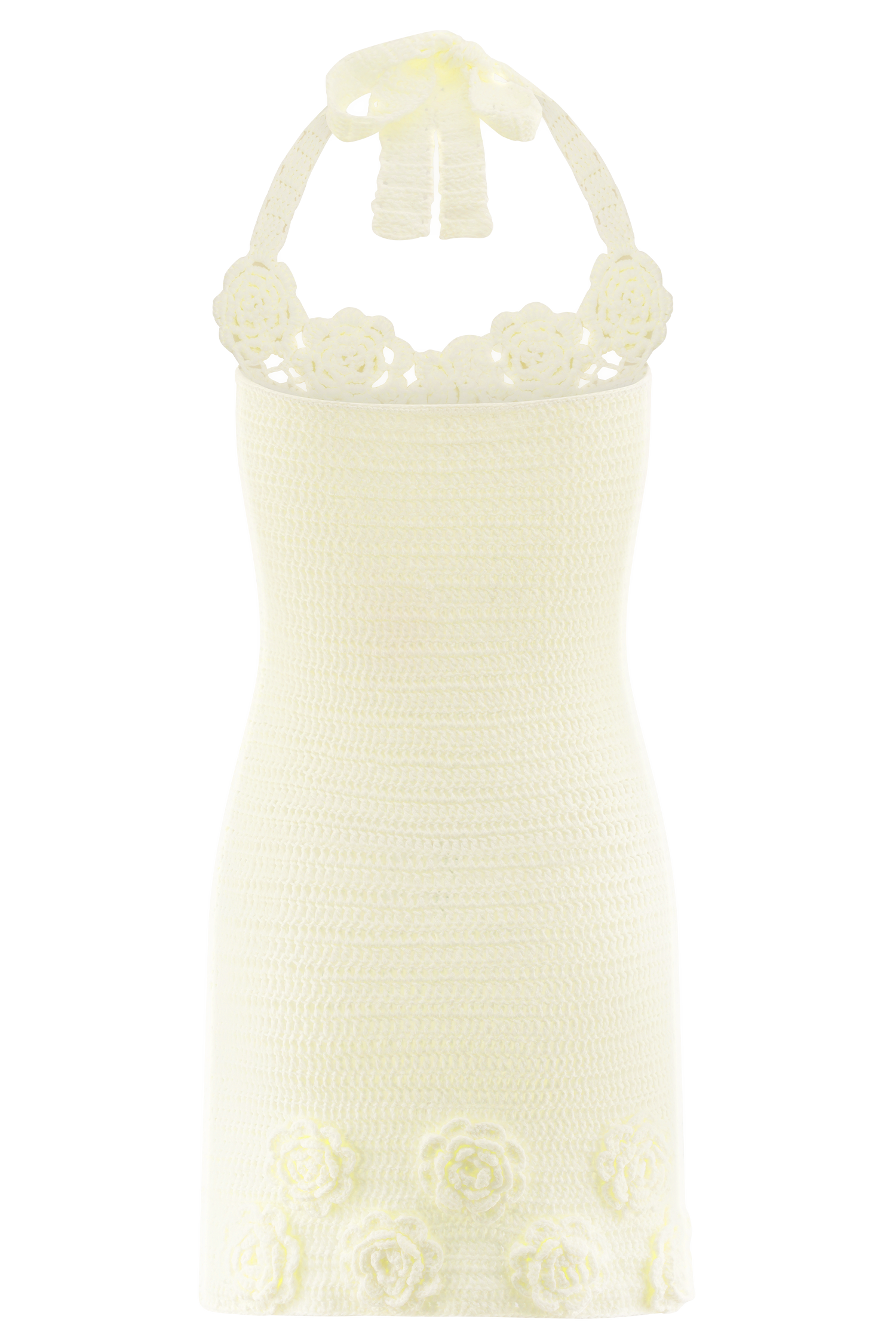 Liyah Floral Hand Crochet Mini Dress - Ivory、mySite、solidvoid