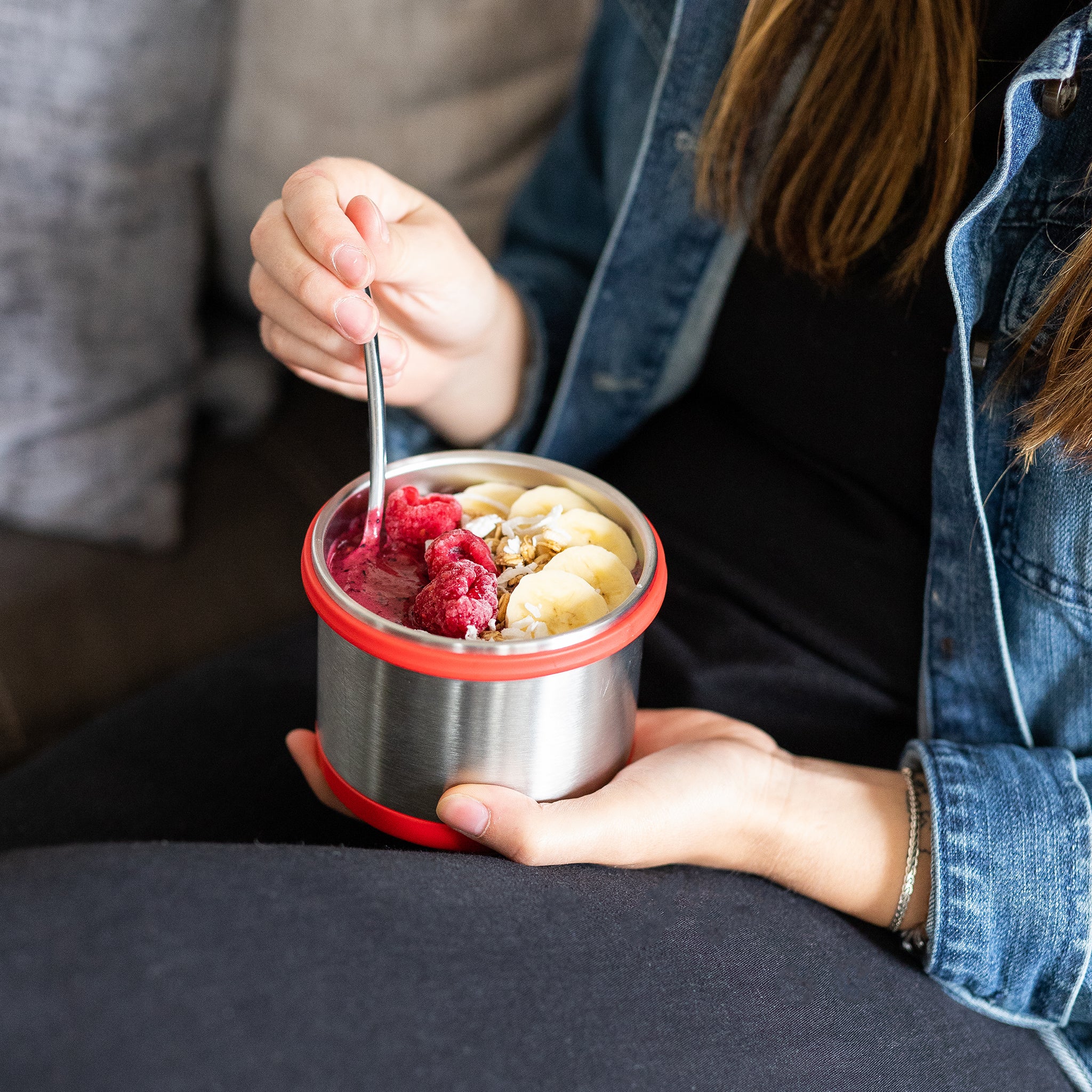 Leak Proof 16oz Thermal Bowl With Safe & Easy 4-Lock Lid、mySite、noshort