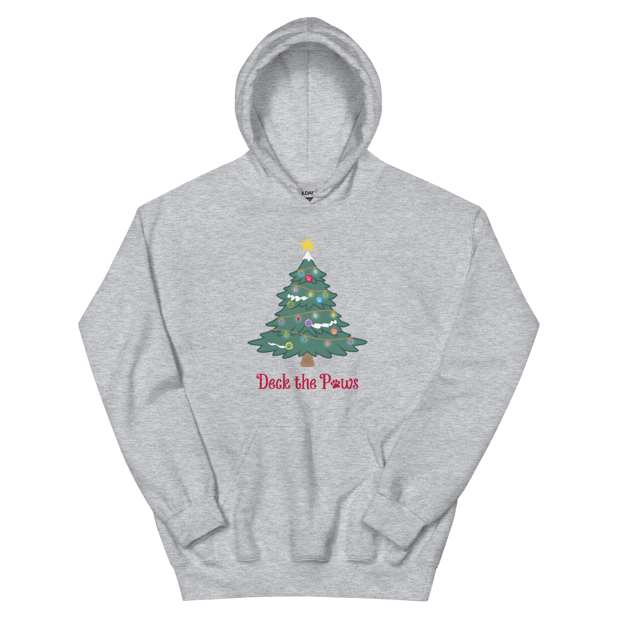 Deck The Paws Christmas Tree Hoodie、mySite、camillekostekn