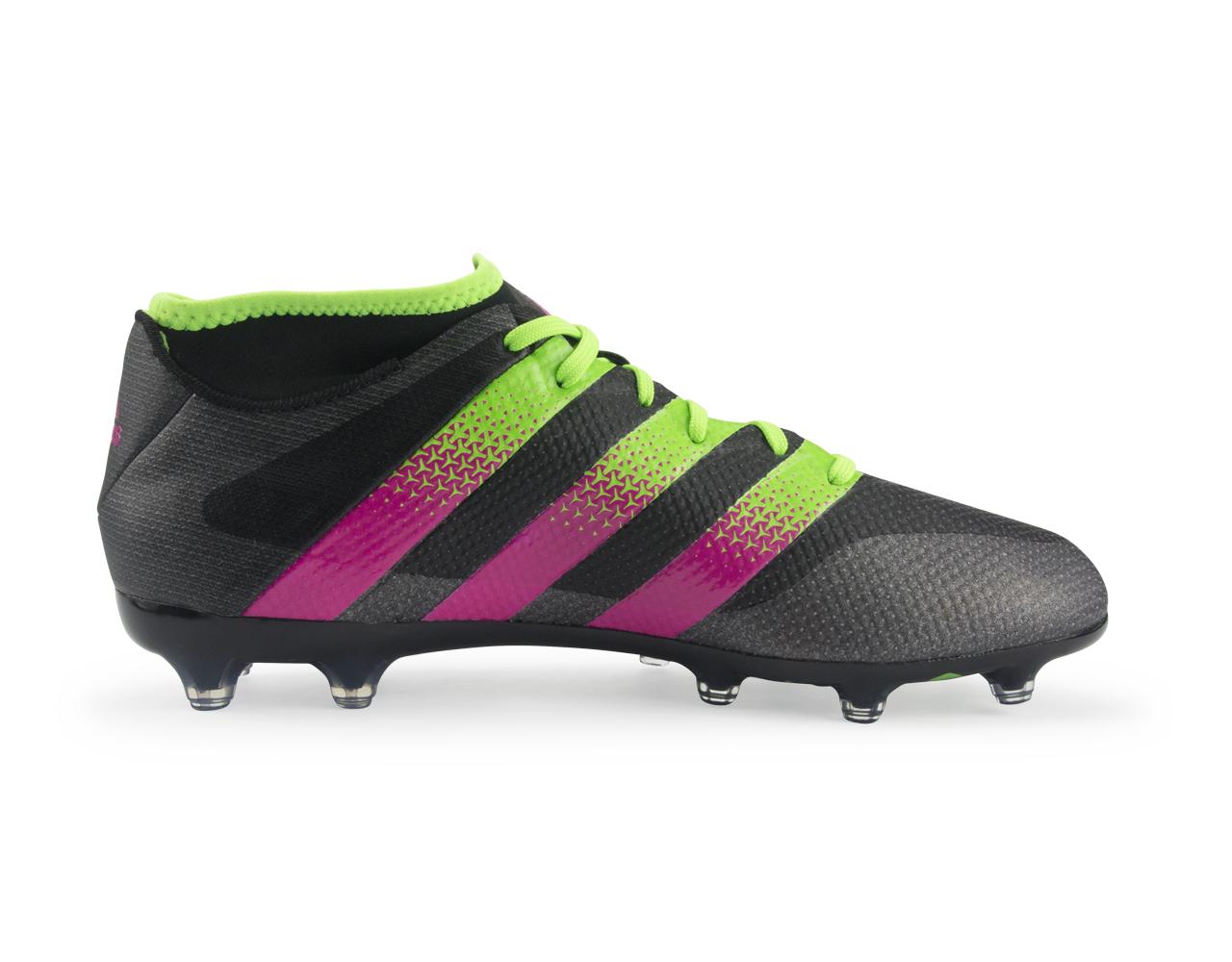 adidas Men's ACE 16.2 PrimeMesh FG/AG Black/Shock Pink/Solar Green、mySite、noshort