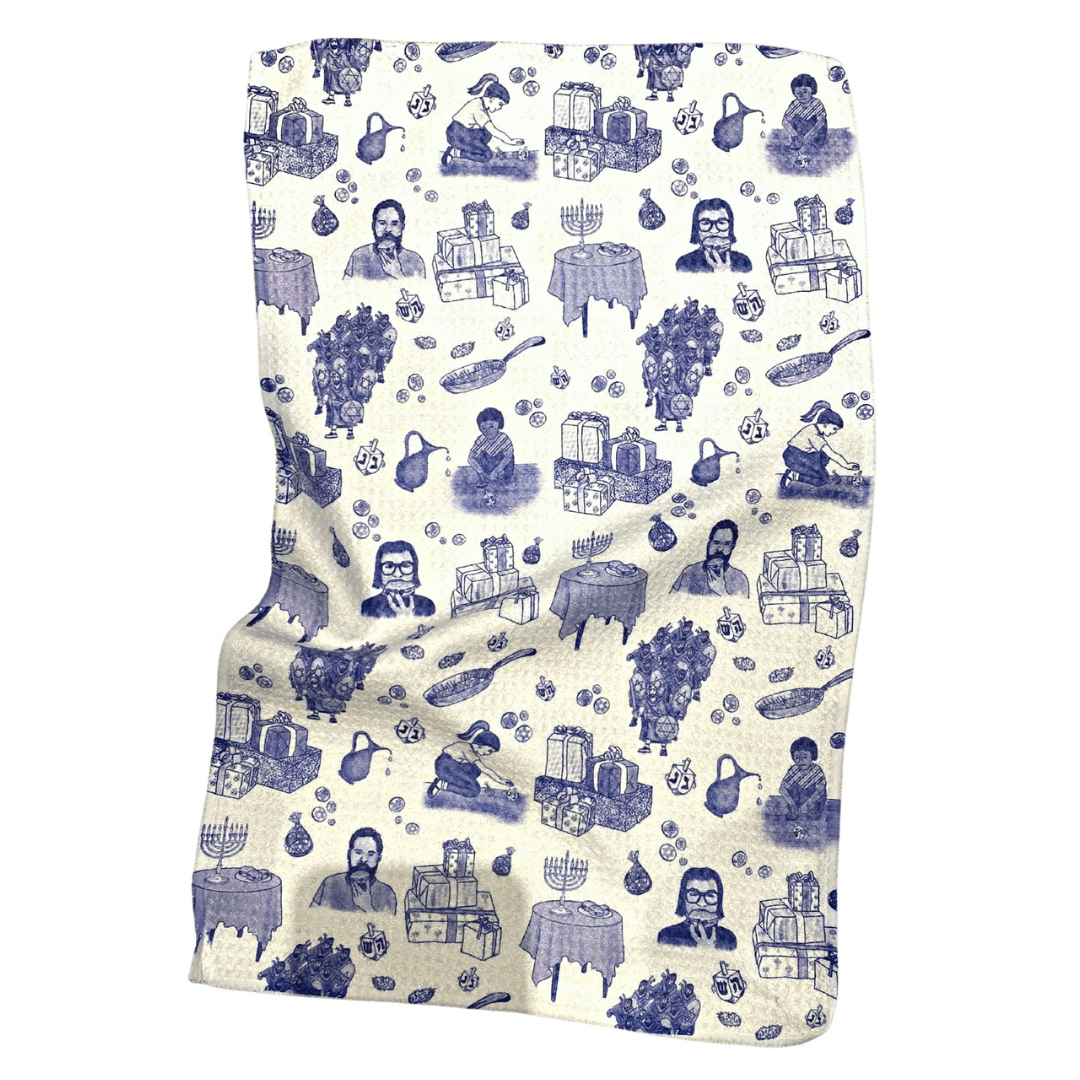 Hanukkah Toile Tea Towels、mySite、topwebapps