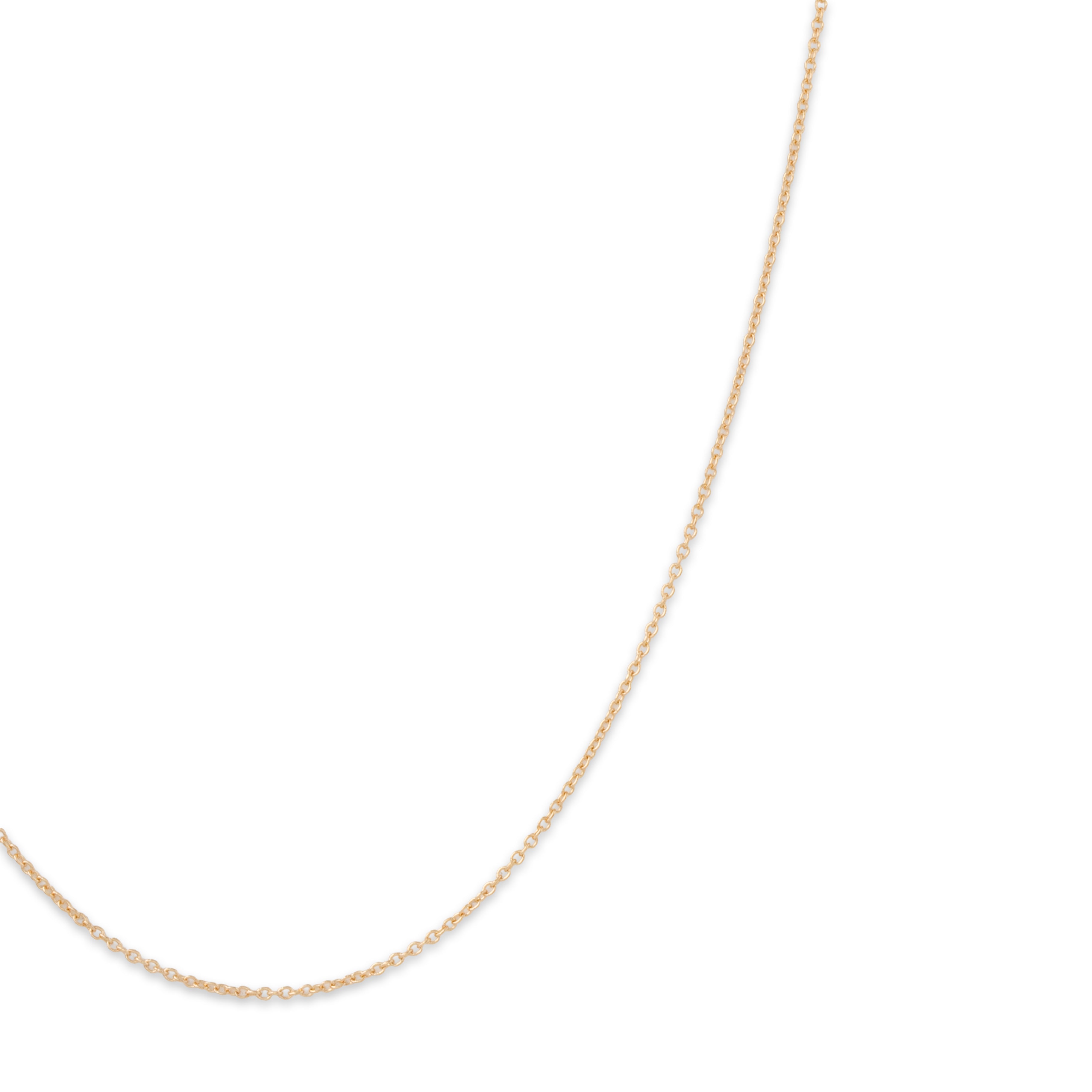 Estate 14k Yellow Gold Cable Chain Necklace 16-18、mySite、hinf8tx79