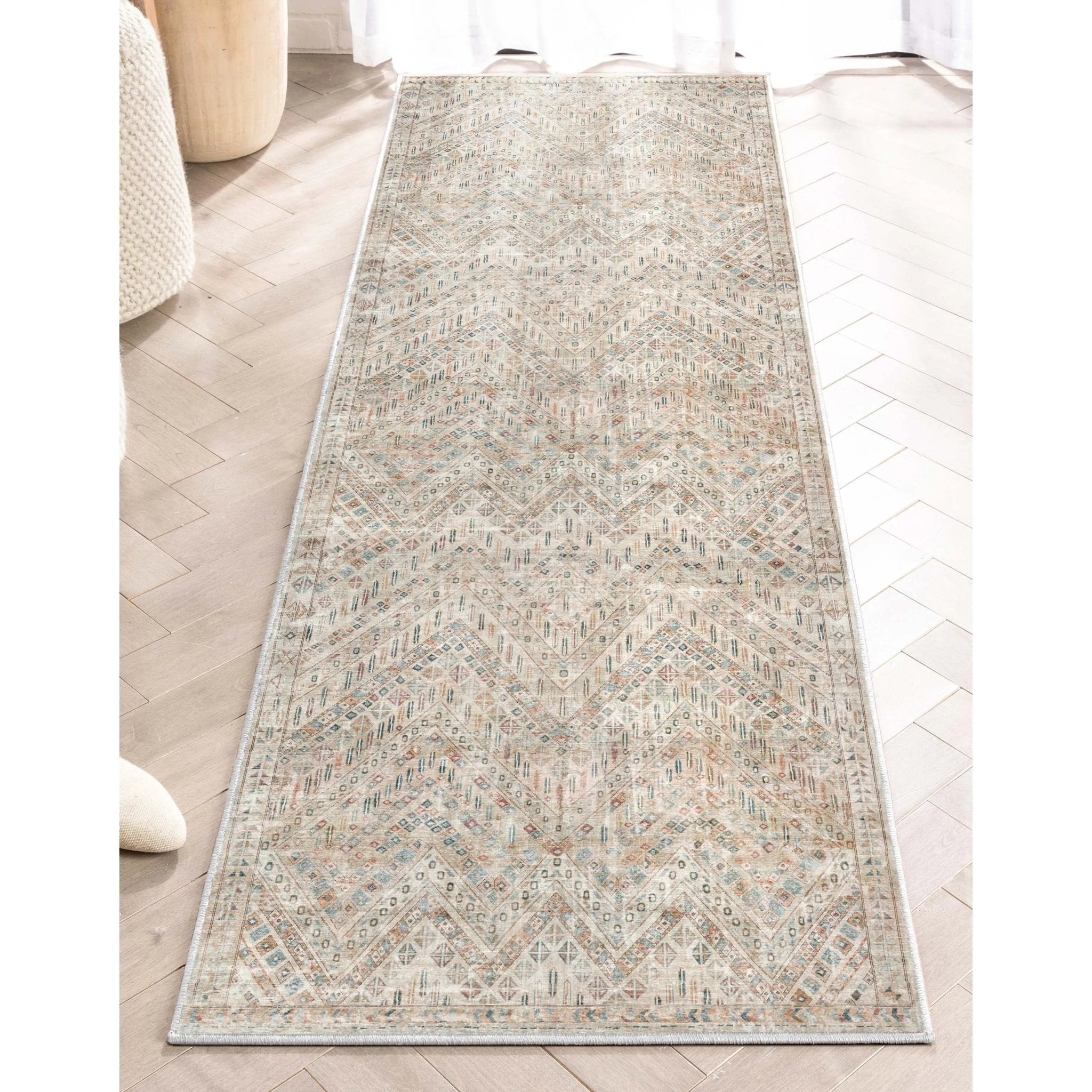 Anya Vintage Tribal Chevron Ivory Flat-Weave Rug、mySite、gigharbornorthrealestate