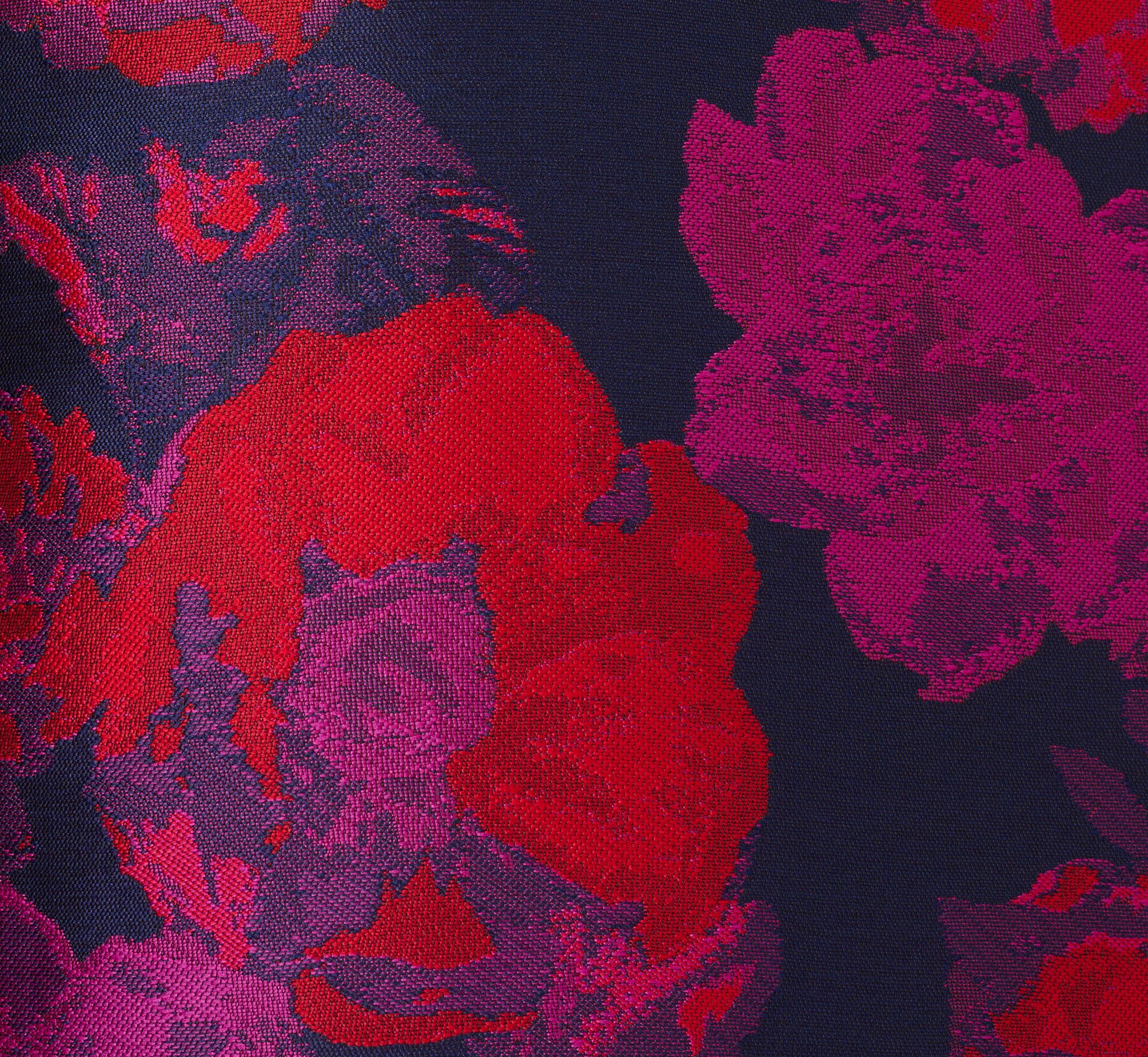 Sleeveless Floral Jacquard Midi Dress With High Low Skirt In Navy Multi、mySite、solidvoid