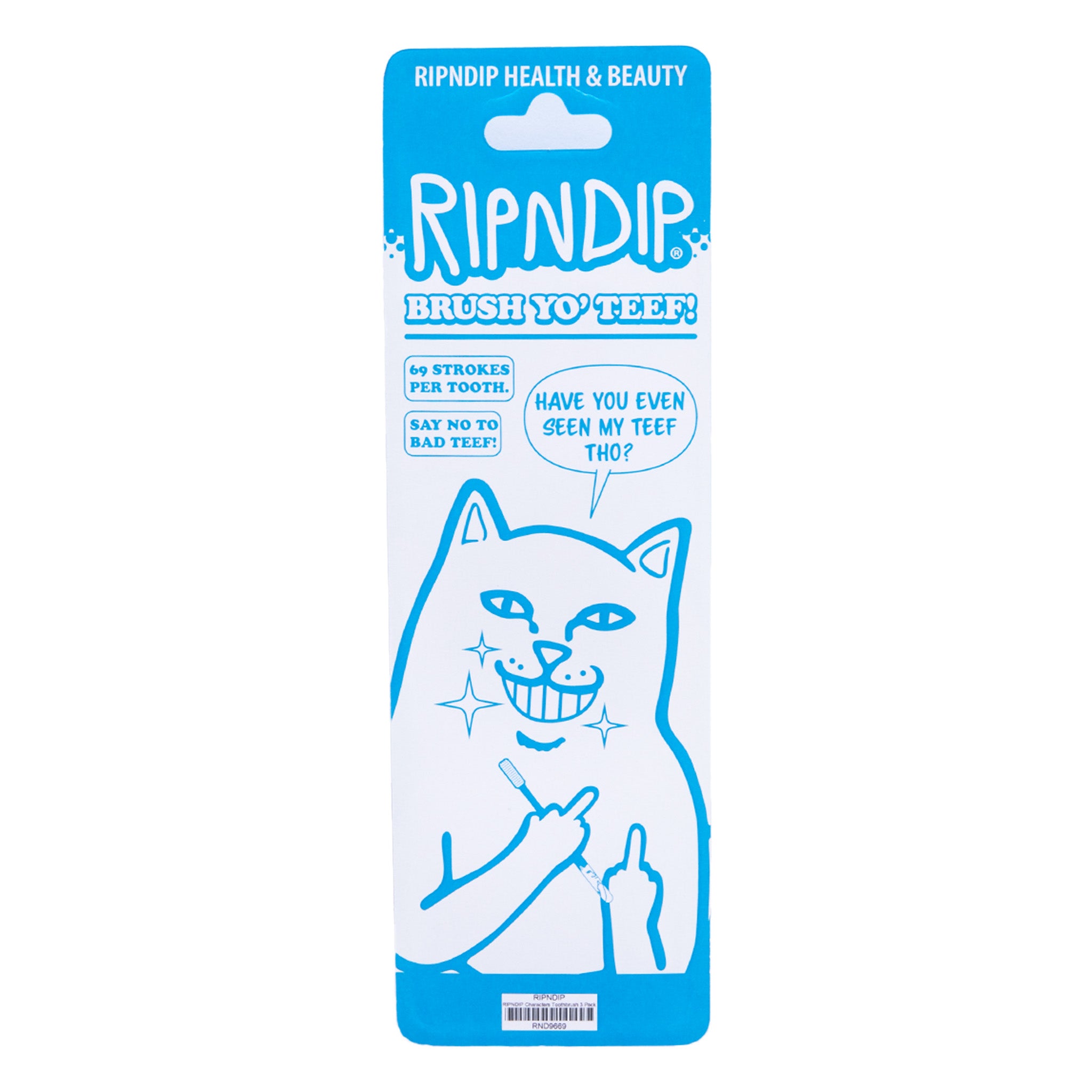  RIPNDIP Characters Toothbrush 3 Pack (Multi)、mySite、merchandisen