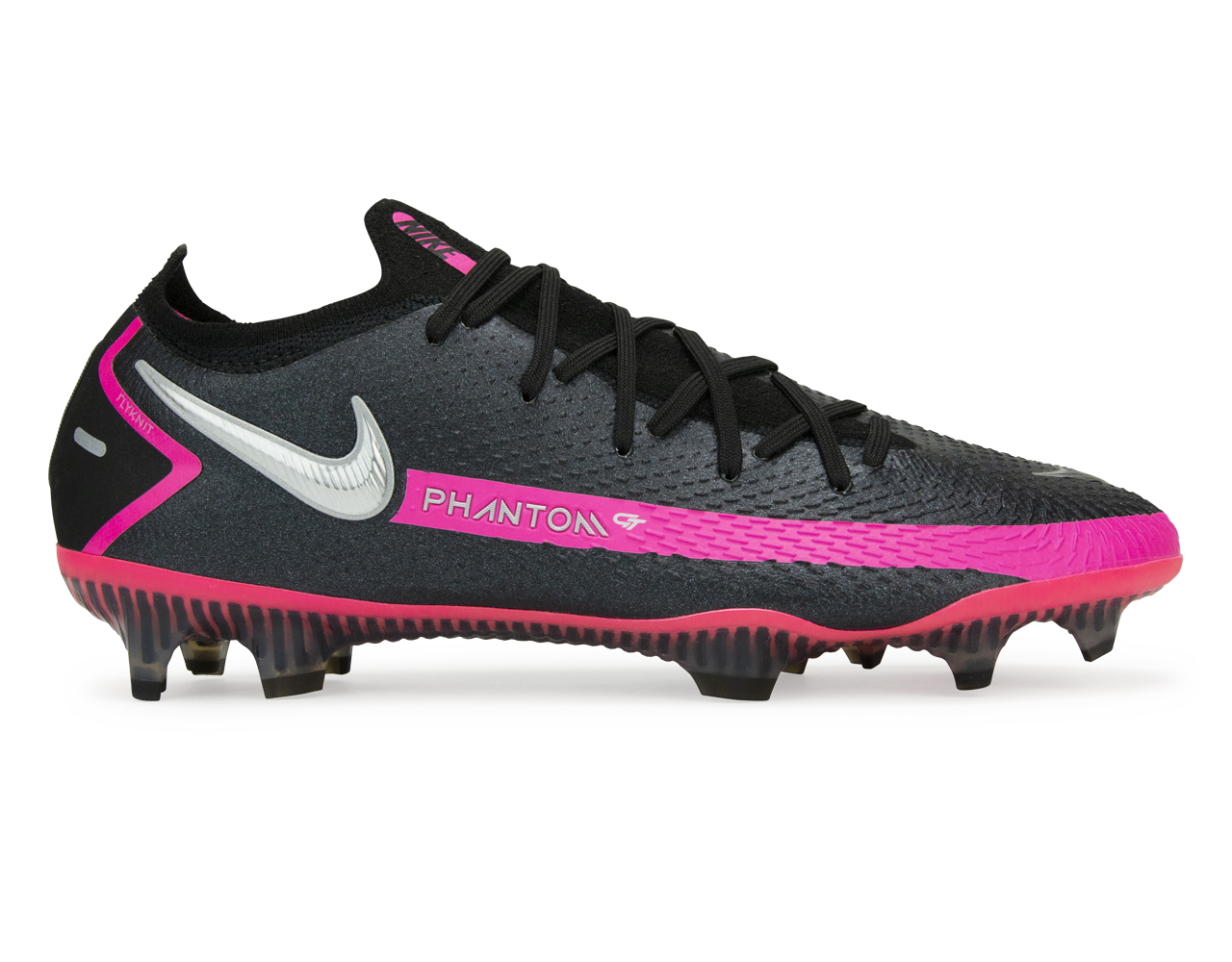 Nike Men's Phantom GT Elite FG Black/Pink Blast/Metallic Silver、mySite、noshort