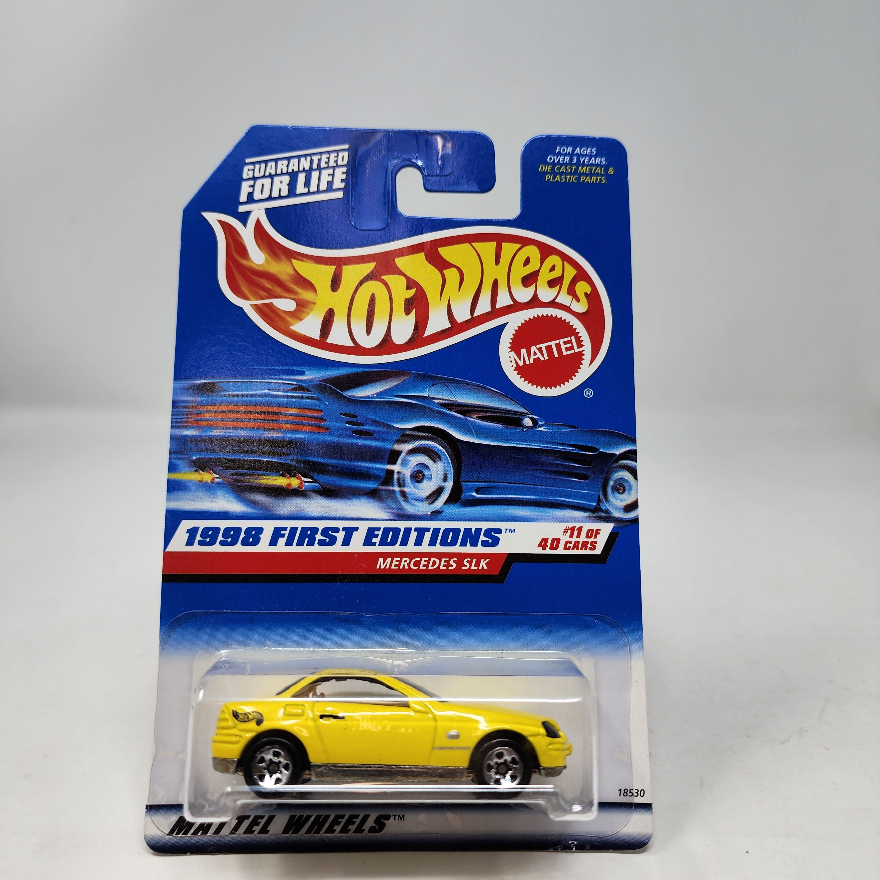 Mercedes SLK #646 * Yellow w/ 5sp Rims * Hot Wheels 1998、mySite、hgirdovlk