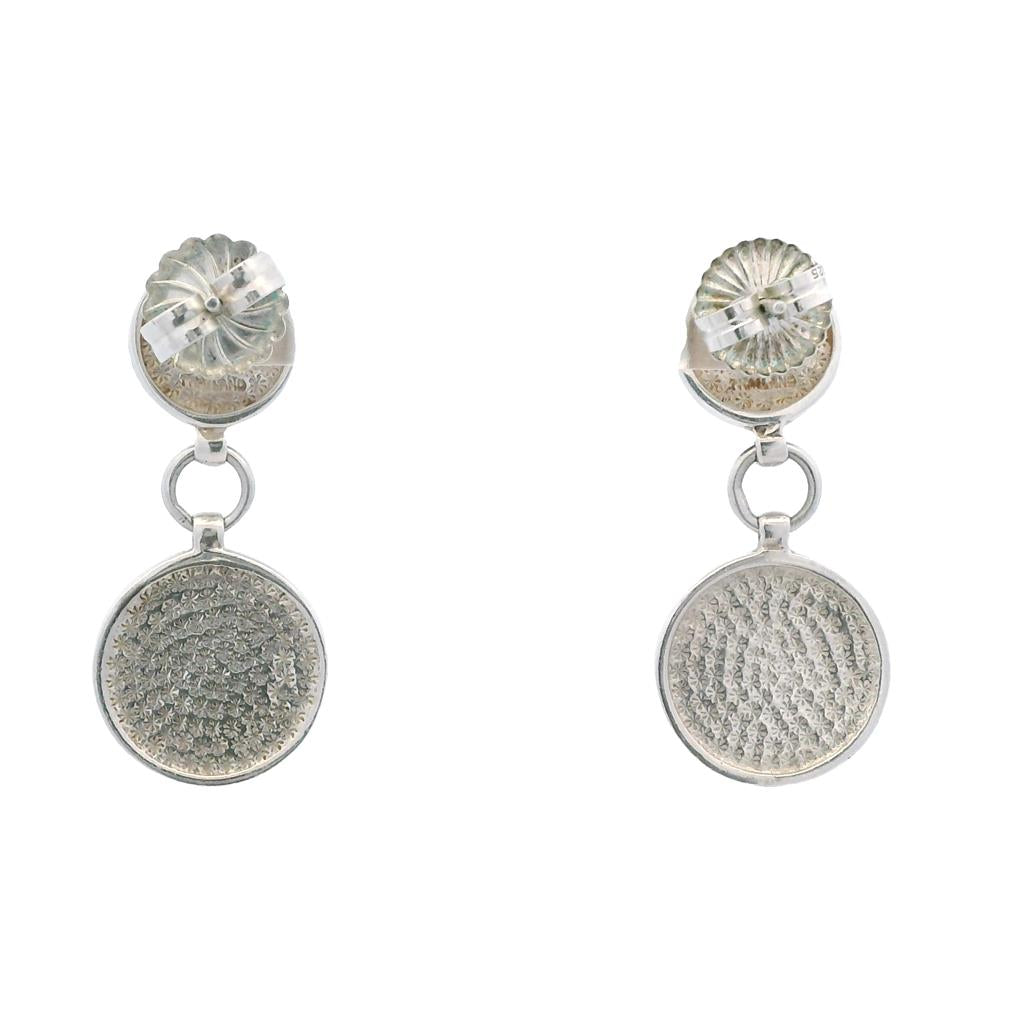 Estate Sterling Silver Mother of Pearl Drop Earrings、mySite、botmansion