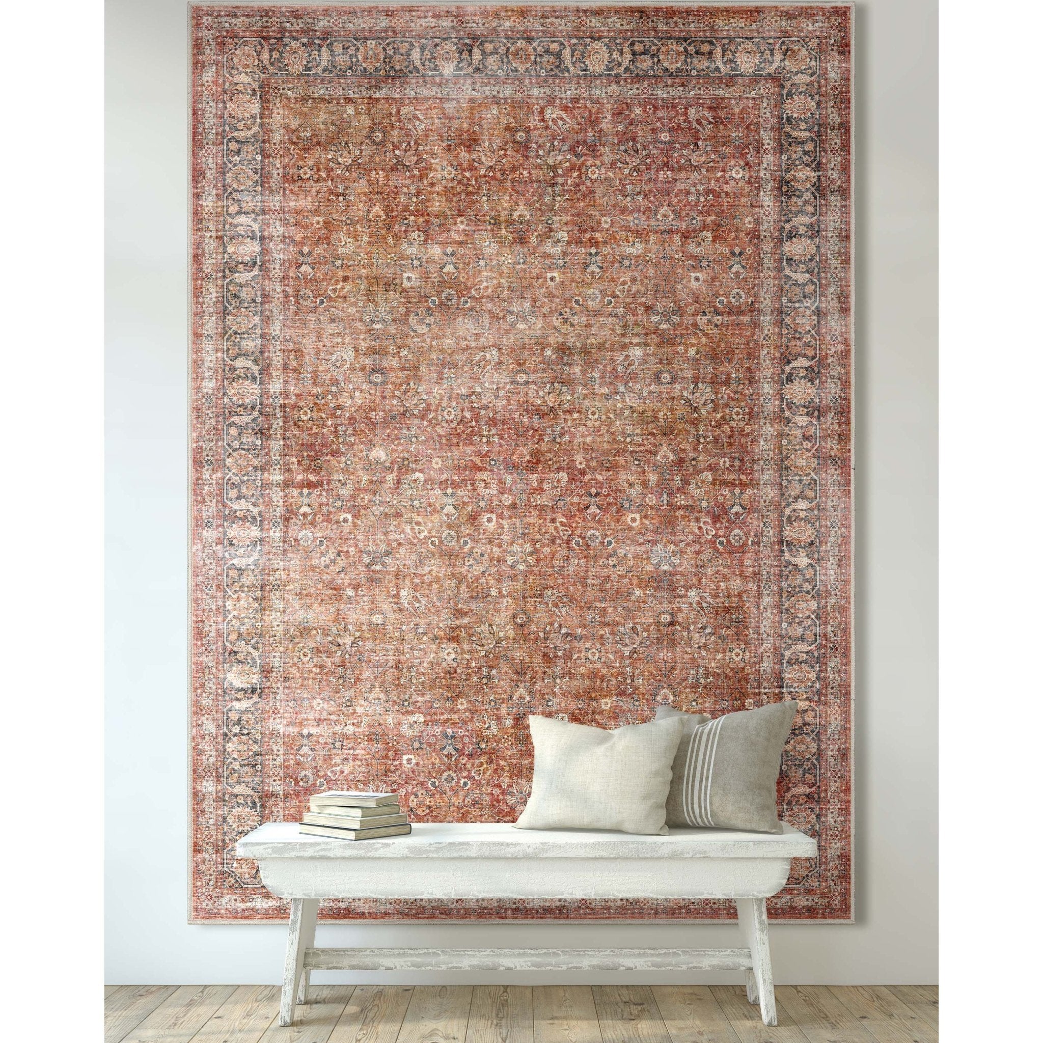 Delphine Vintage Persian Oriental Flat-Weave Rug、mySite、gigharbornorthrealestate
