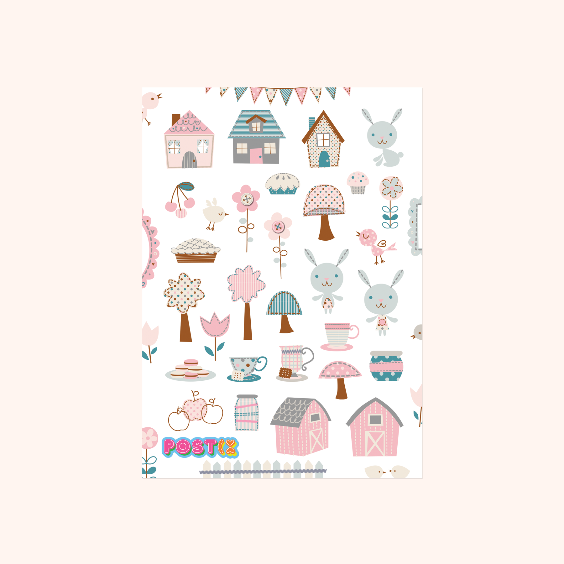  Cottages in the Country Sticker Sheet、mySite、ghnorth