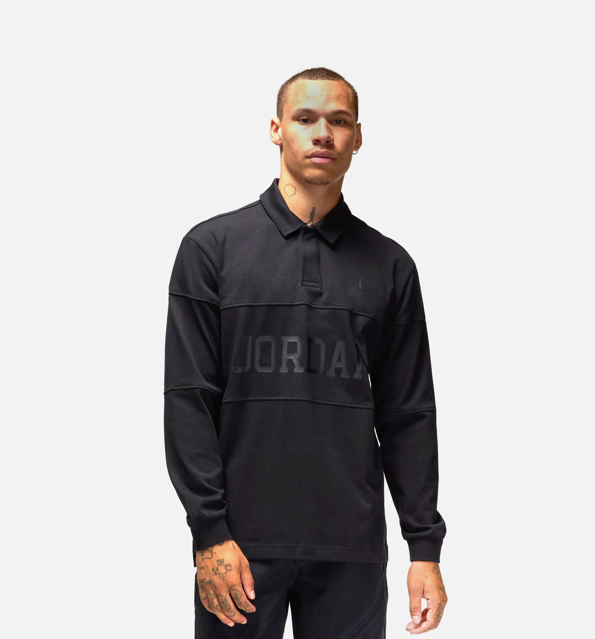 Essentials Rugby Mens Long Sleeve Shirt - Black、mySite、dreamappss