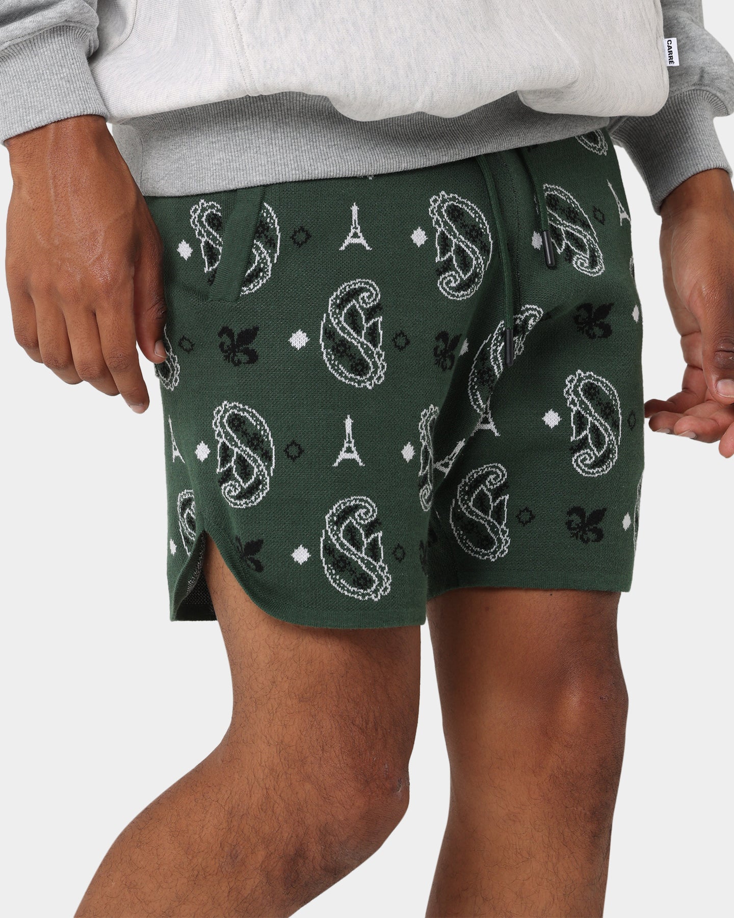 Carre Big Bandana Knitted Shorts Green、mySite、zt4zffjzw