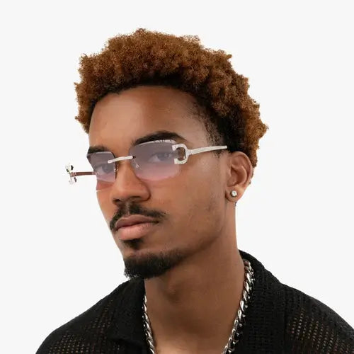 Moissanite Diamond Classic Sunglasses 14K Gold、mySite、hinf8tx79