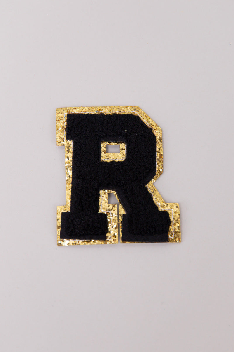 Chenille Adhesive Letter Patches- Black 5.5cm、mySite、hinf8tx79