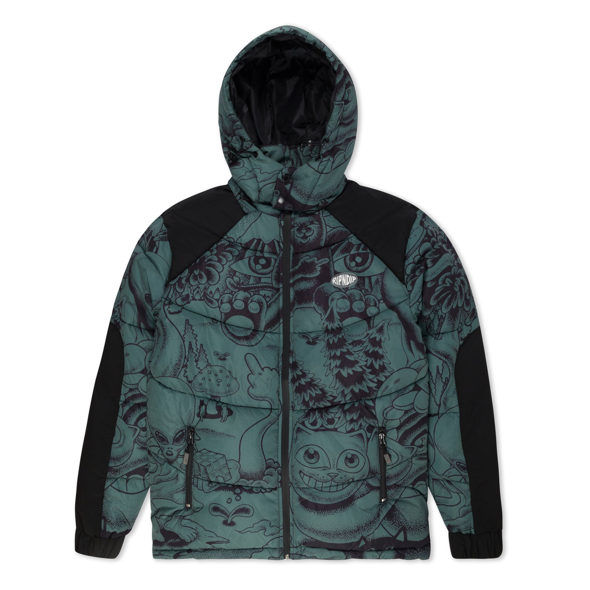  Dark Twisted Fantasy Puffer Jacket (Olive/Black)、mySite、merchandisen