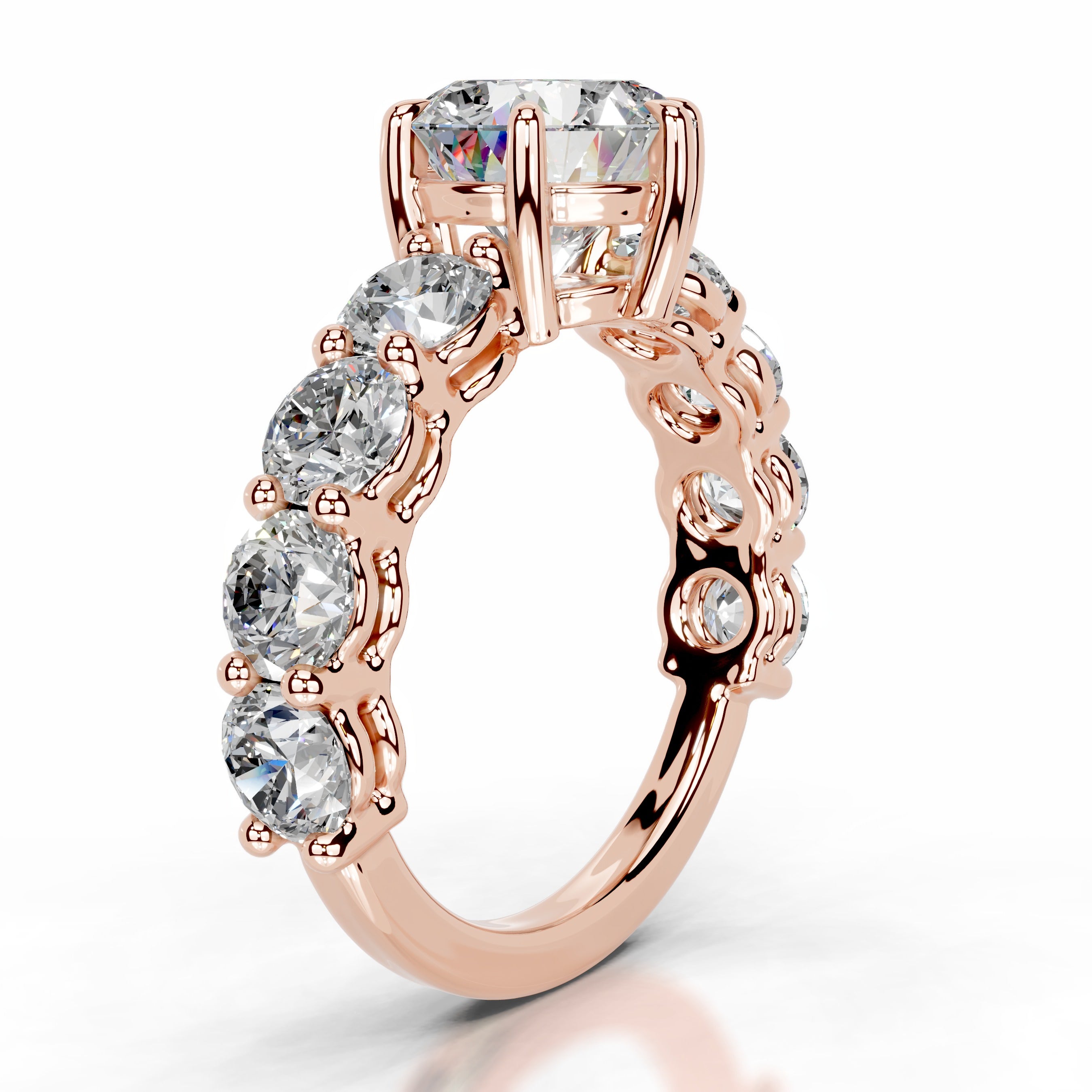 Odin Moissanite & Diamond Ring - 14K Rose Gold、mySite、hinf8tx79