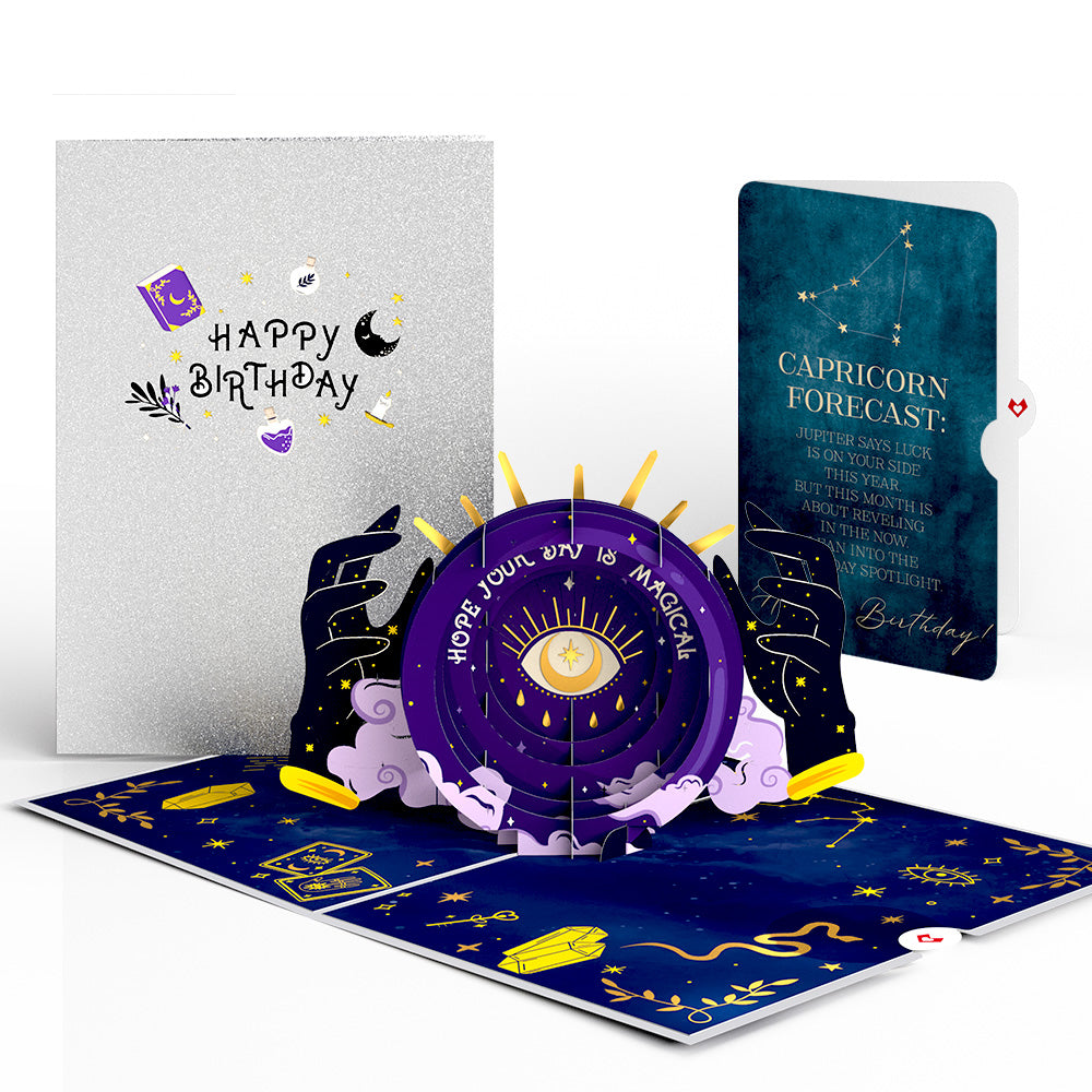 Magical Birthday Pop-Up Card and Capricorn Zodiac Sentiment Set、mySite、solidvoid