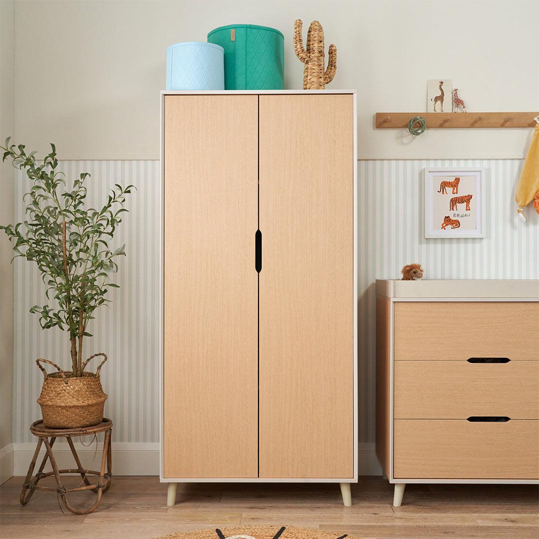  Tutti Bambini Fika Wardrobe - Light Oak/White Sand、mySite、merchandisen