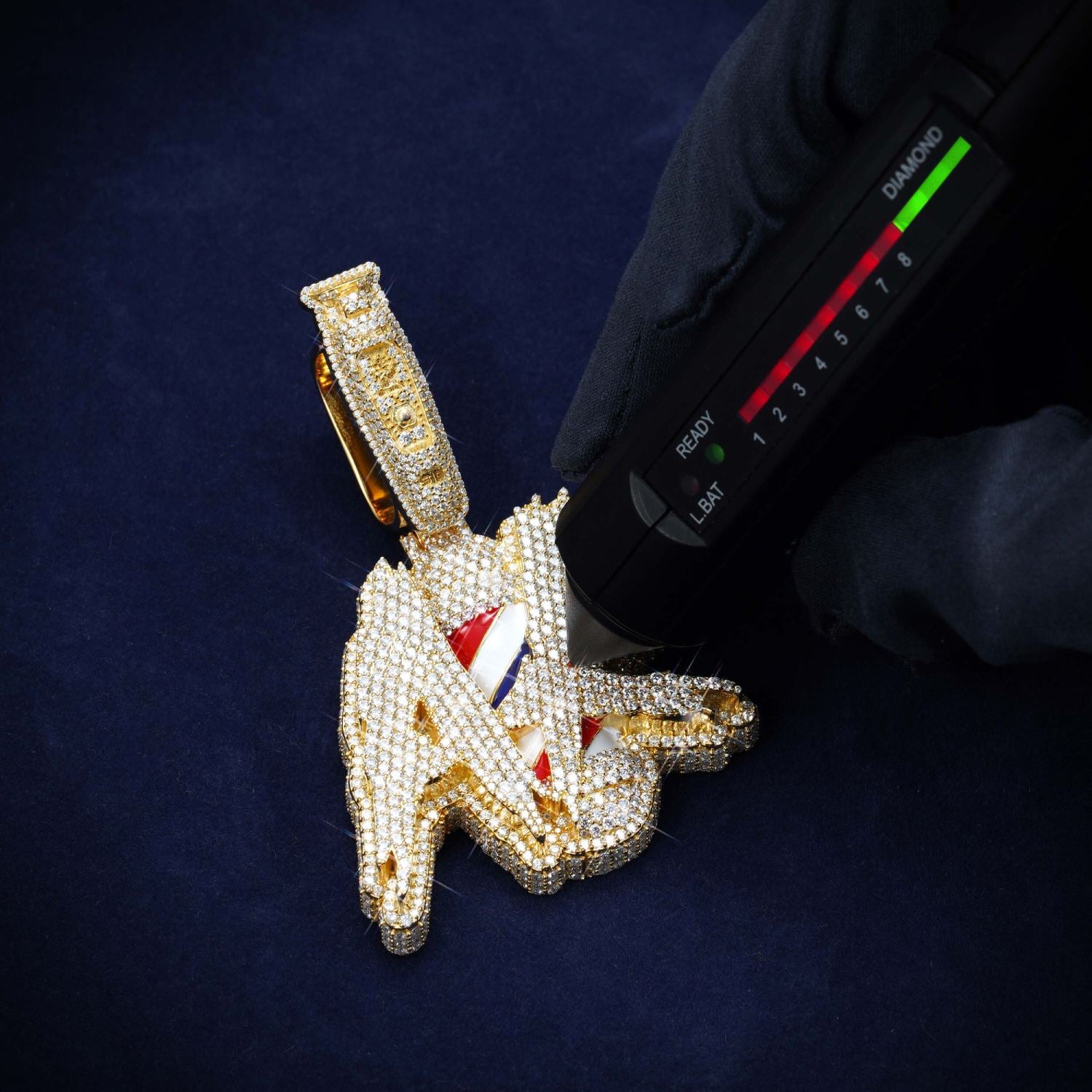 AK Pole Custom Moissanite Circle Pendant 14K Gold、mySite、hinf8tx79