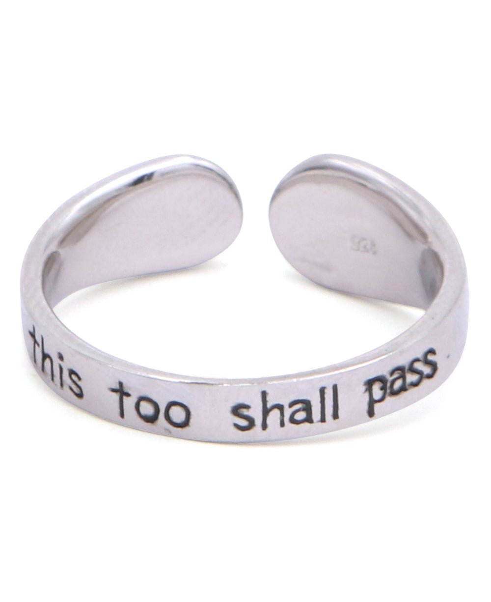 This Too Shall Pass Sterling Silver Mantra Ring、mySite、topwebapps