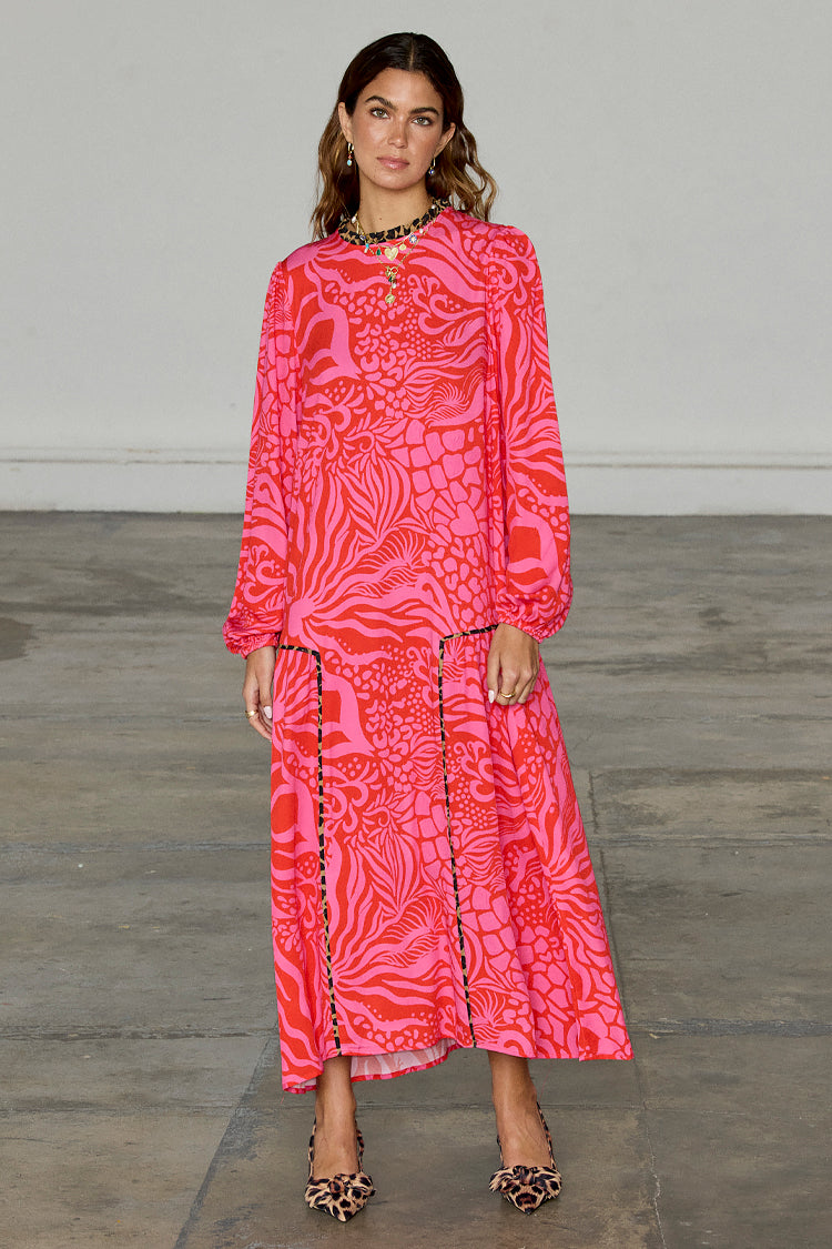 Valentine Animal Olive Dress Petite、mySite、solidvoid