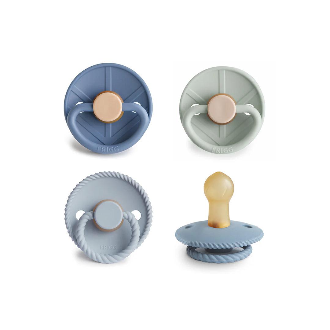  FRIGG Daisy Latex Pacifier - 4 Pack - Skyline Serenit、mySite、merchandisen